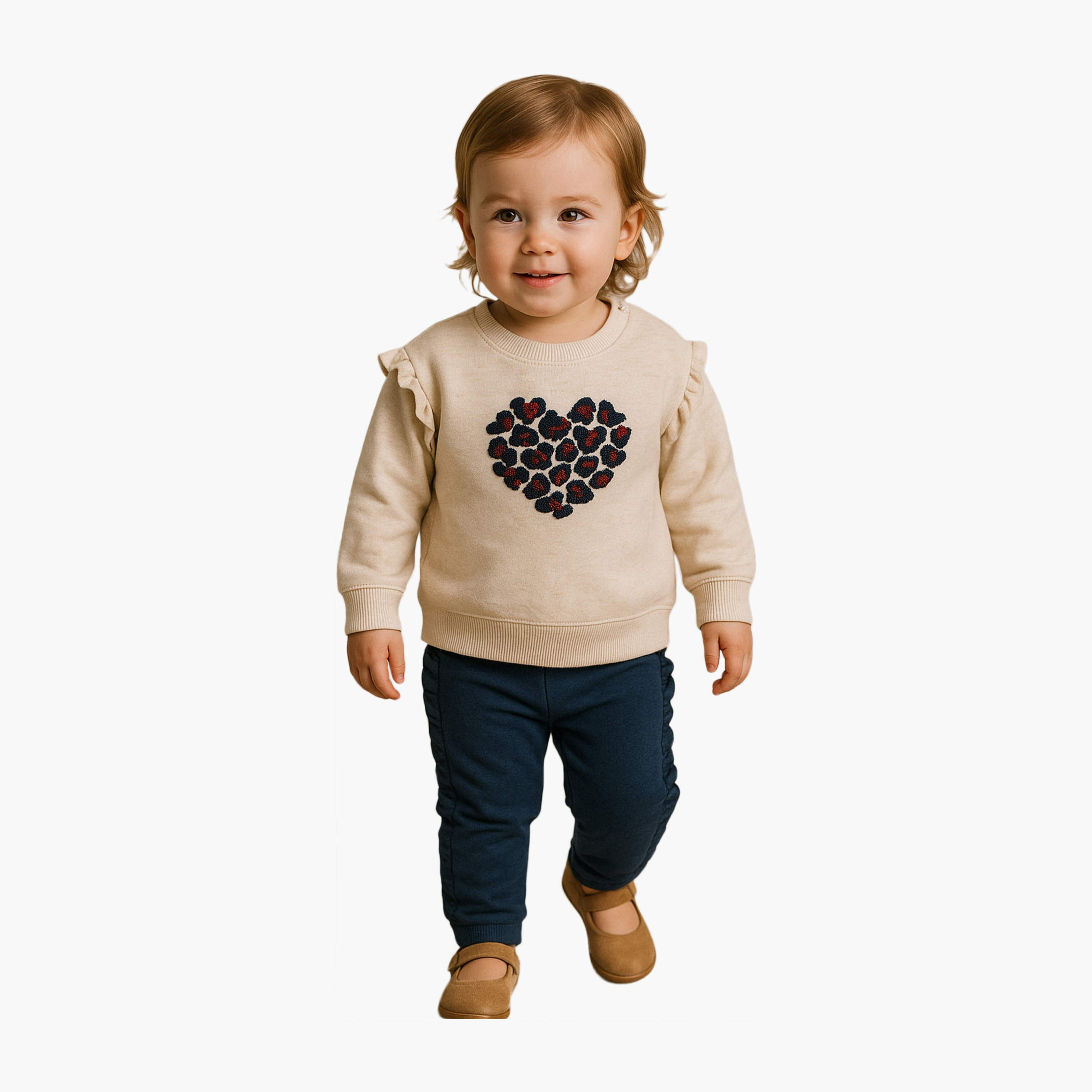 سويت شيرت مطرز بأكمام طويلة مع بنطال ركض قطعتين من ديركجي-girls-clothing-winterwear-setsandcoords-image-1