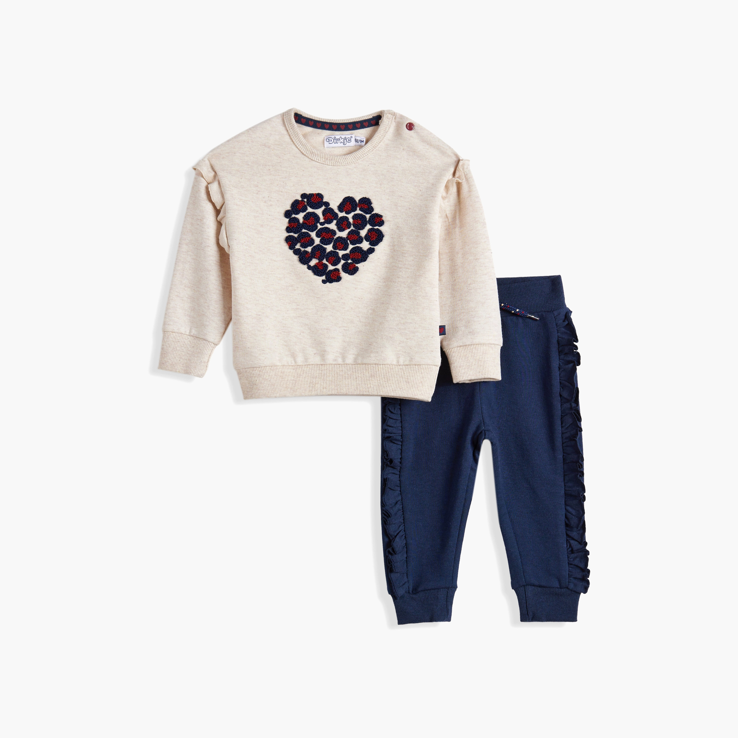 سويت شيرت مطرز بأكمام طويلة مع بنطال ركض قطعتين من ديركجي-girls-clothing-winterwear-setsandcoords-image-3
