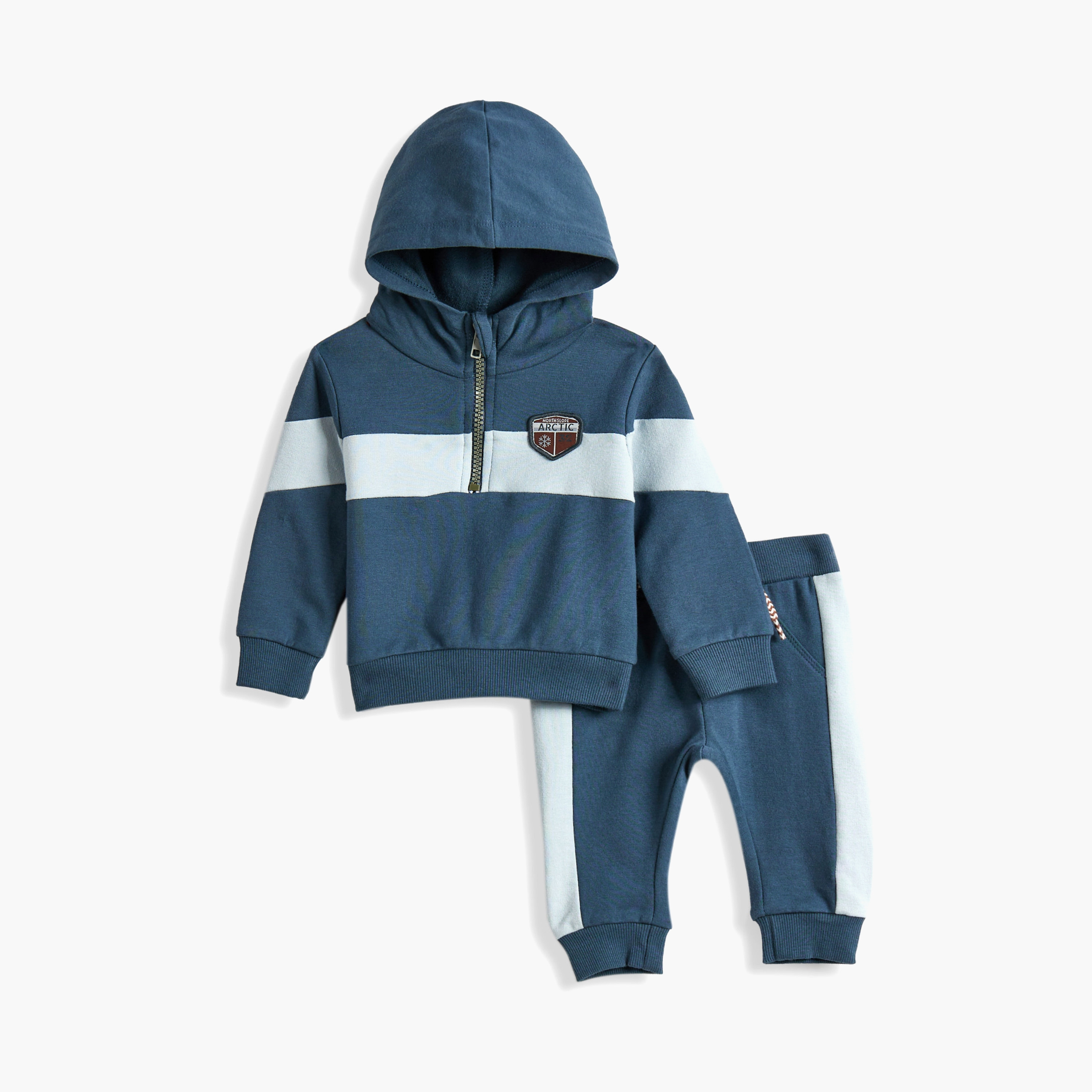  هودي بأكمام طويلة وملون مع بنطال ركض قطعتين من ديركجي-baby-boys-clothing-winterwear-setsandcoords-image-3
