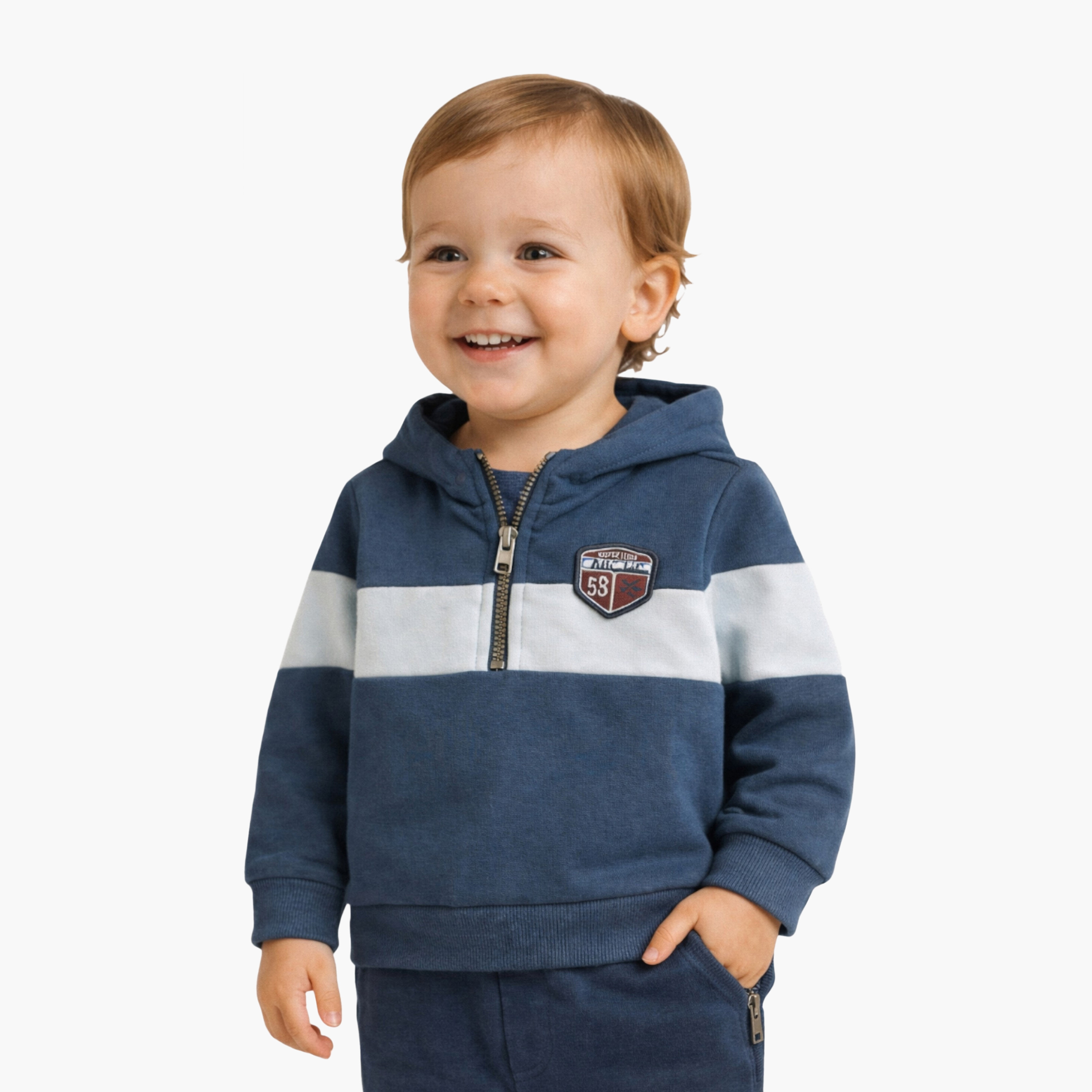  هودي بأكمام طويلة وملون مع بنطال ركض قطعتين من ديركجي-baby-boys-clothing-winterwear-setsandcoords-image-4
