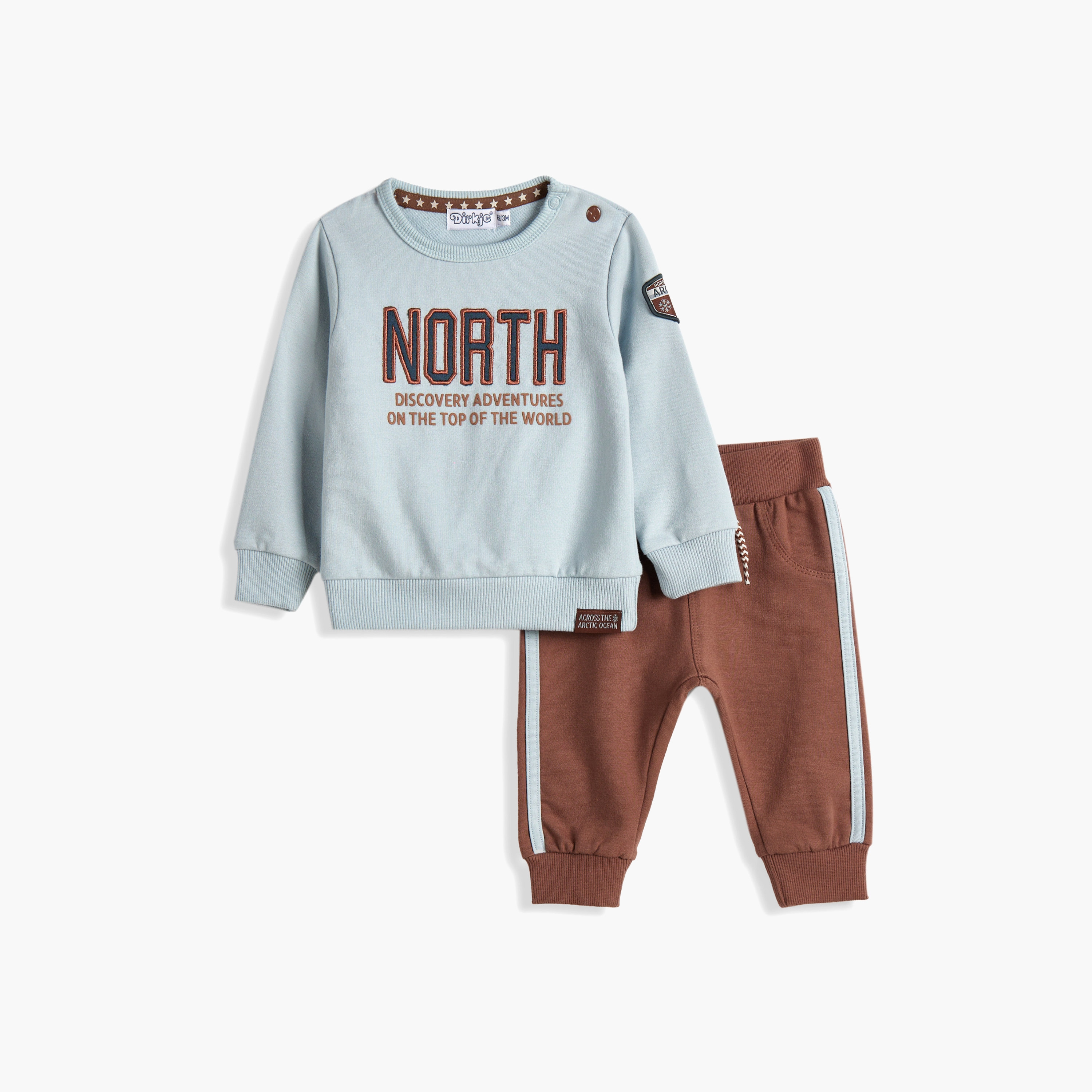 Dirkje 2-Piece Printed Long Sleeves Sweatshirt with Joggers-baby-boys-clothing-winterwear-setsandcoords-image-2