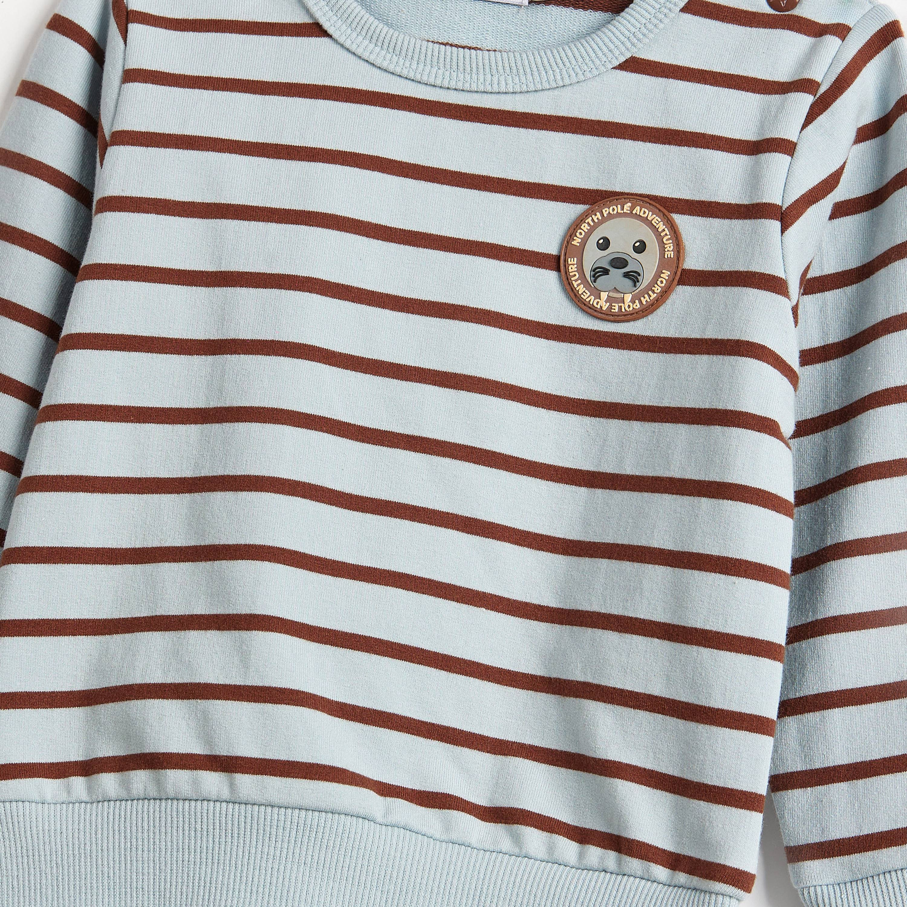 سويت شيرت مخطط بأكمام طويلة مع بنطال ركض قطعتين من ديركجي-baby-boys-clothing-winterwear-setsandcoords-image-8