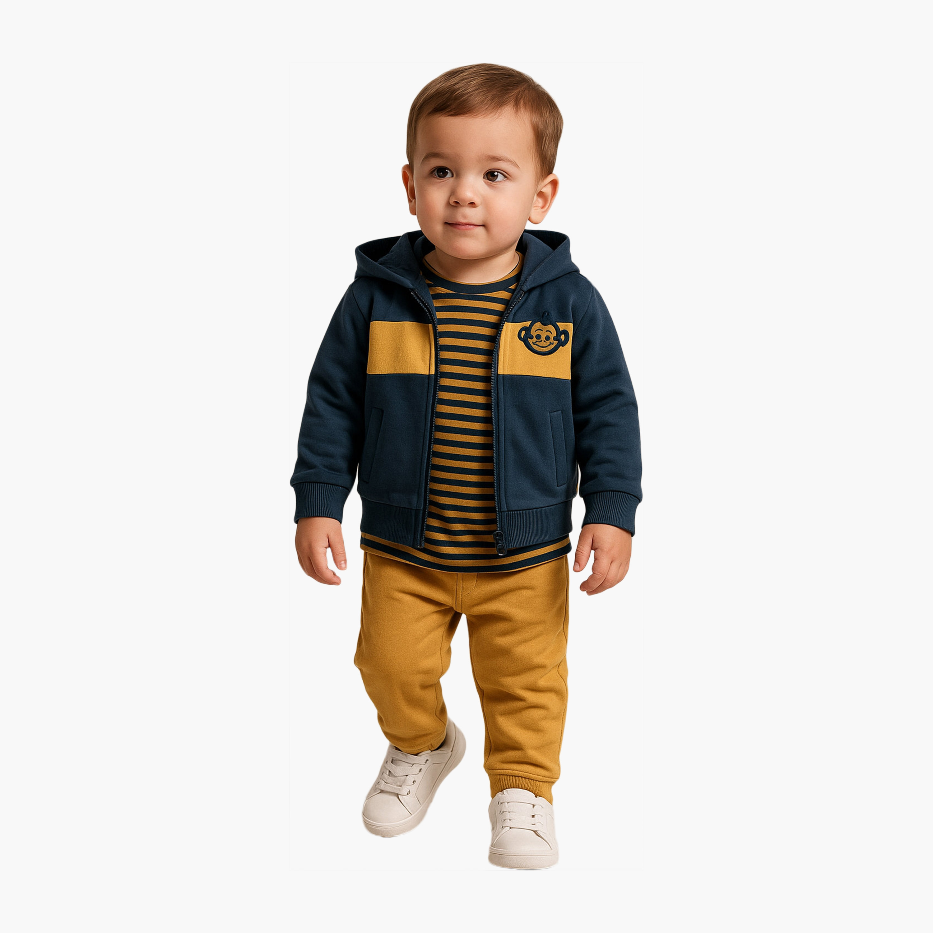 هودي مخطط بأكمام طويلة و تي شيرت وبنطلون 3 قطع من ديركجي-baby-boys-clothing-winterwear-setsandcoords-image-1