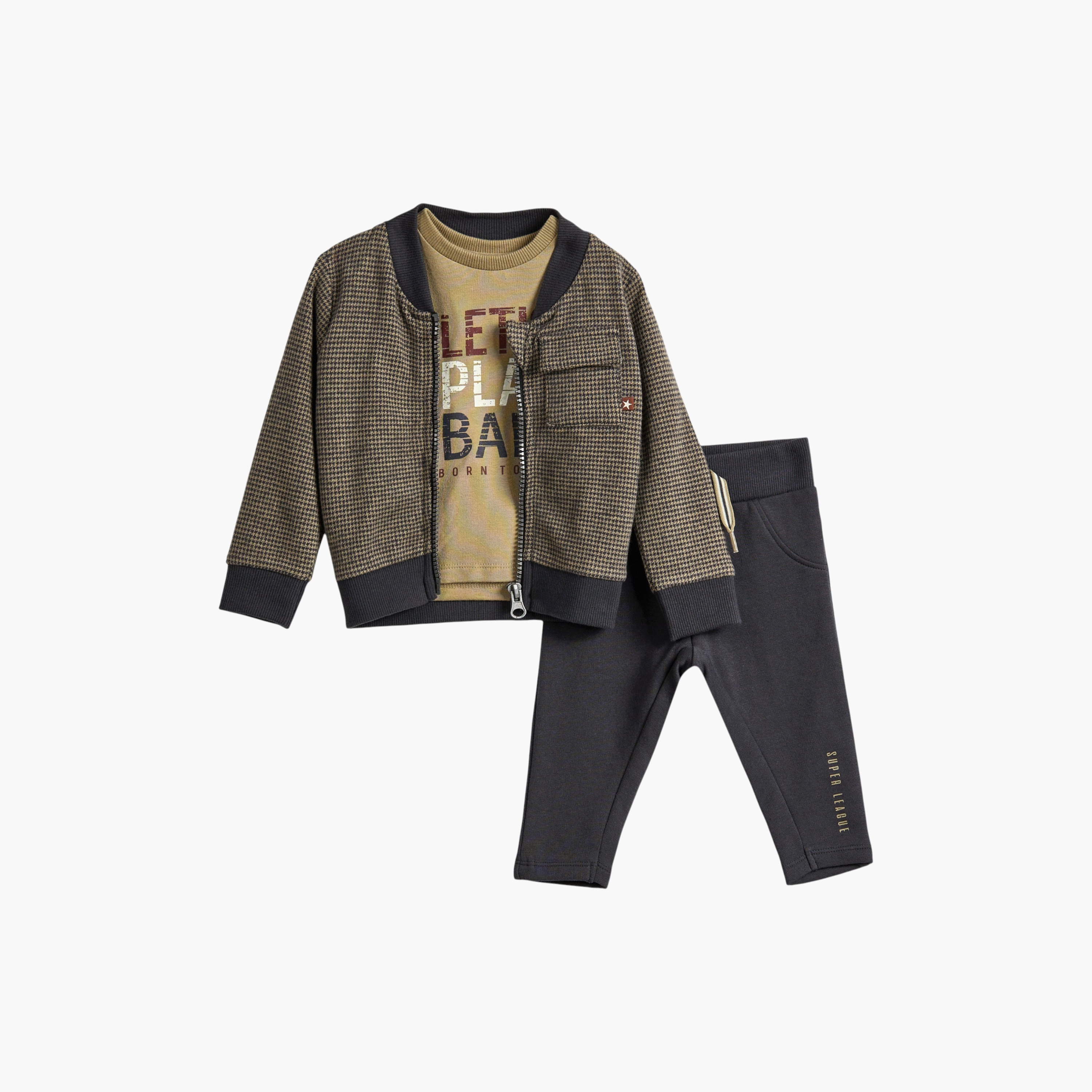 سويت شيرت بأكمام طويلة مطبوع تي شيرت مع بنطلون 3 قطع من ديركجي-cpkids-clothing-boys-winterwear-sets-image-5