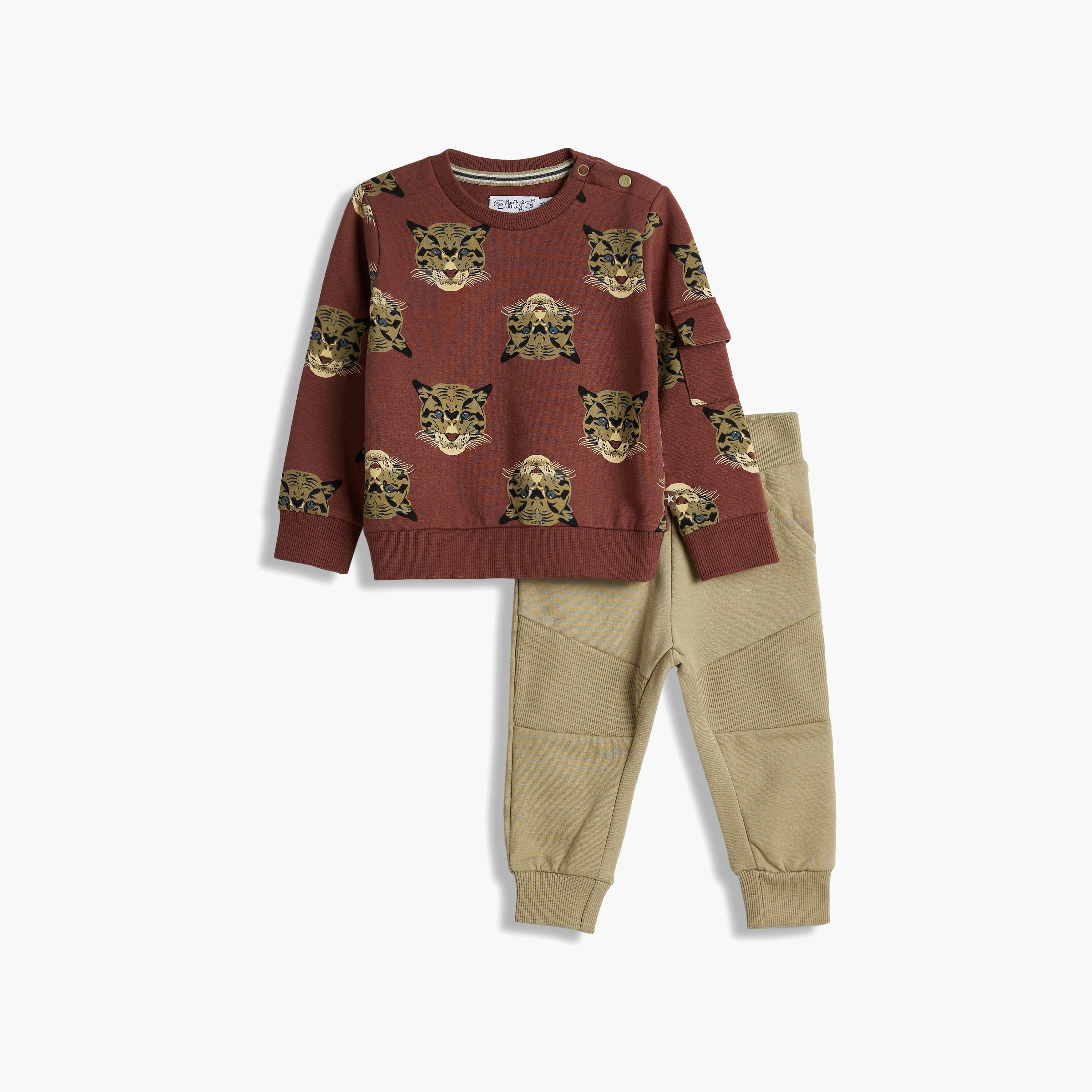 سويت شيرت مطبوع بأكمام طويلة مع بنطال ركض قطعتين من ديركجي-baby-boys-clothing-setsandcoords-image-2