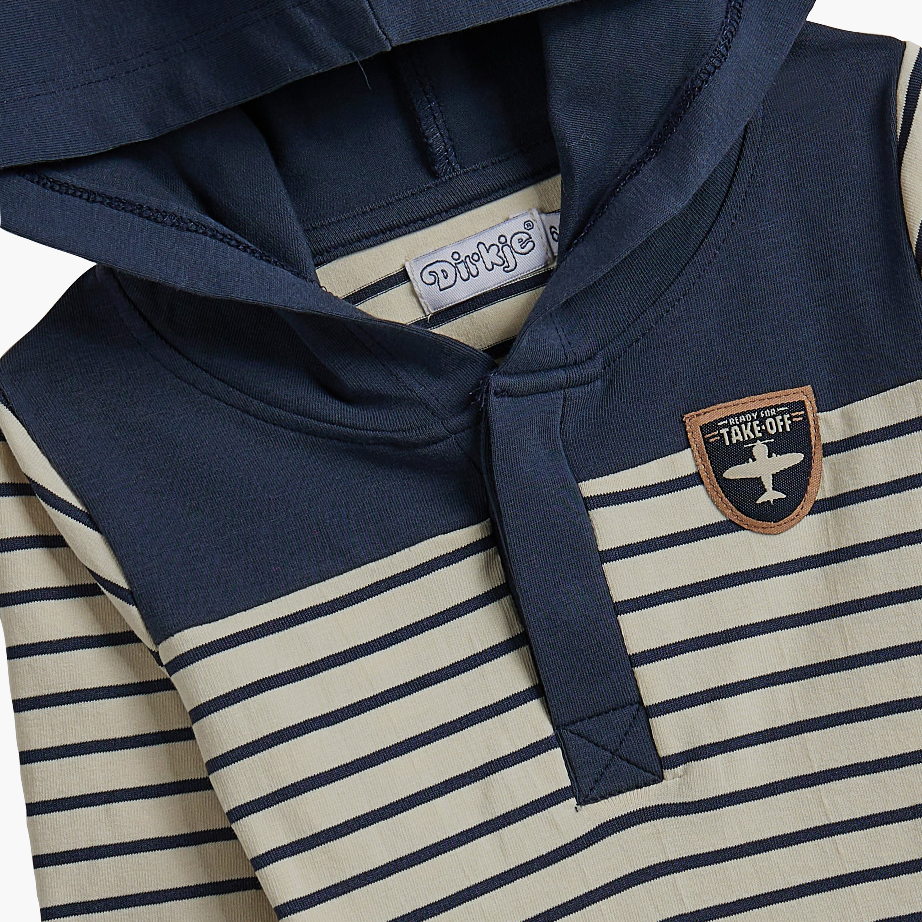  هودي مخطط بأكمام طويلة مع بنطال ركض قطعتين من ديركجي-cpkids-clothing-boys-winterwear-sets-image-8