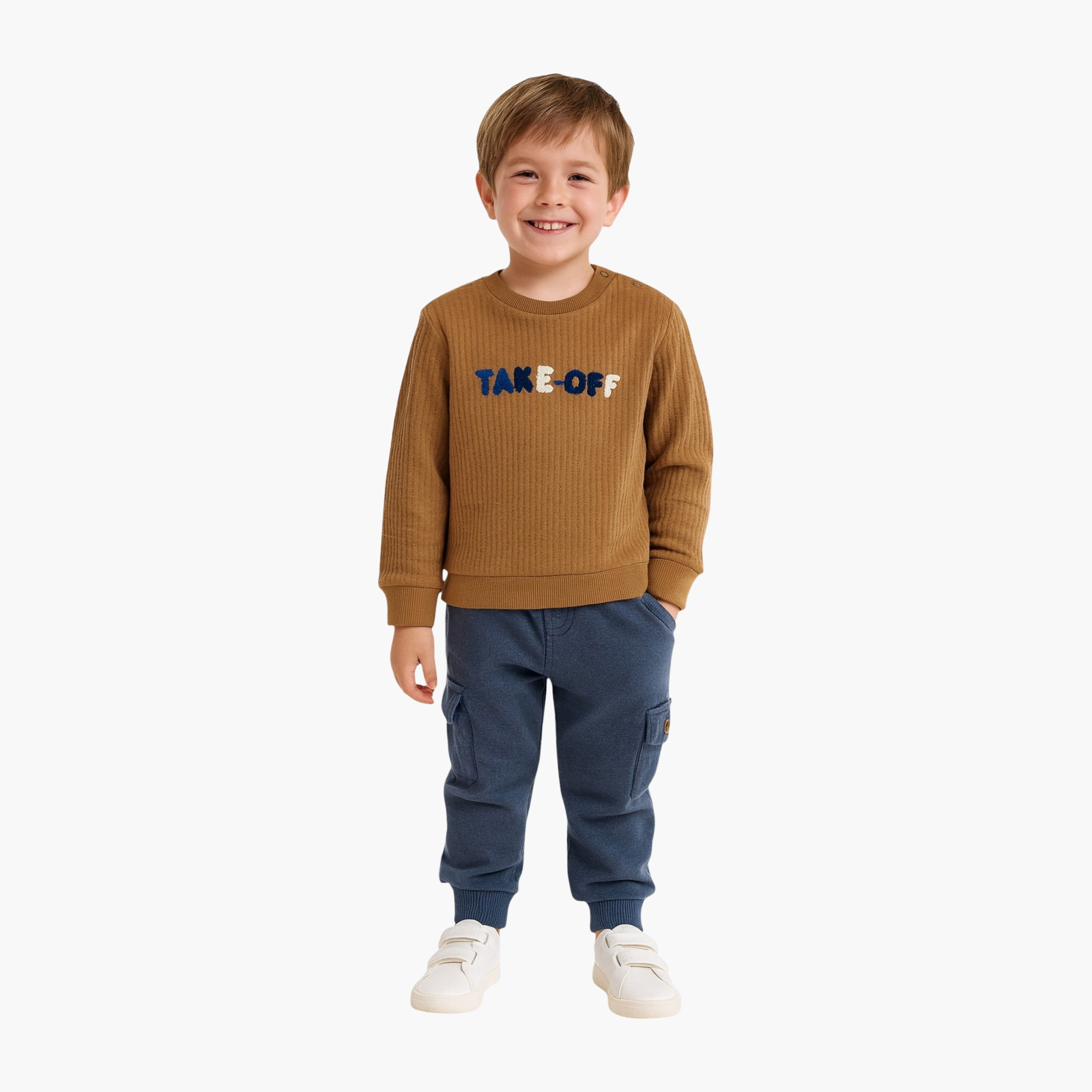 Dirkje 2-Piece Textured Long Sleeves Sweatshirt with Joggers-cpkids-clothing-boys-winterwear-sets-image-1