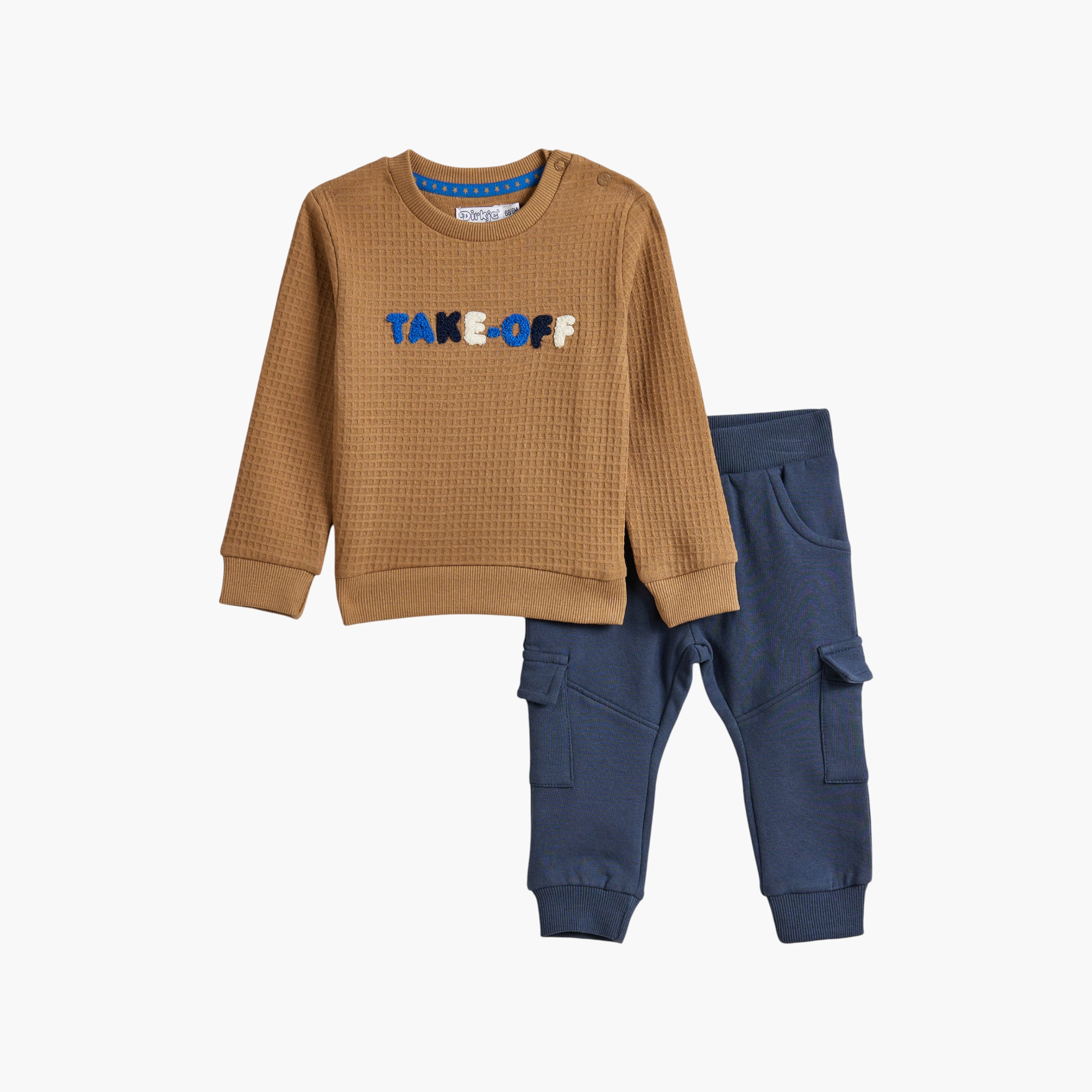 سويت شيرت منسوج بأكمام طويلة وبنطلون ركض قطعتين من ديركجي-cpkids-clothing-boys-winterwear-sets-image-2