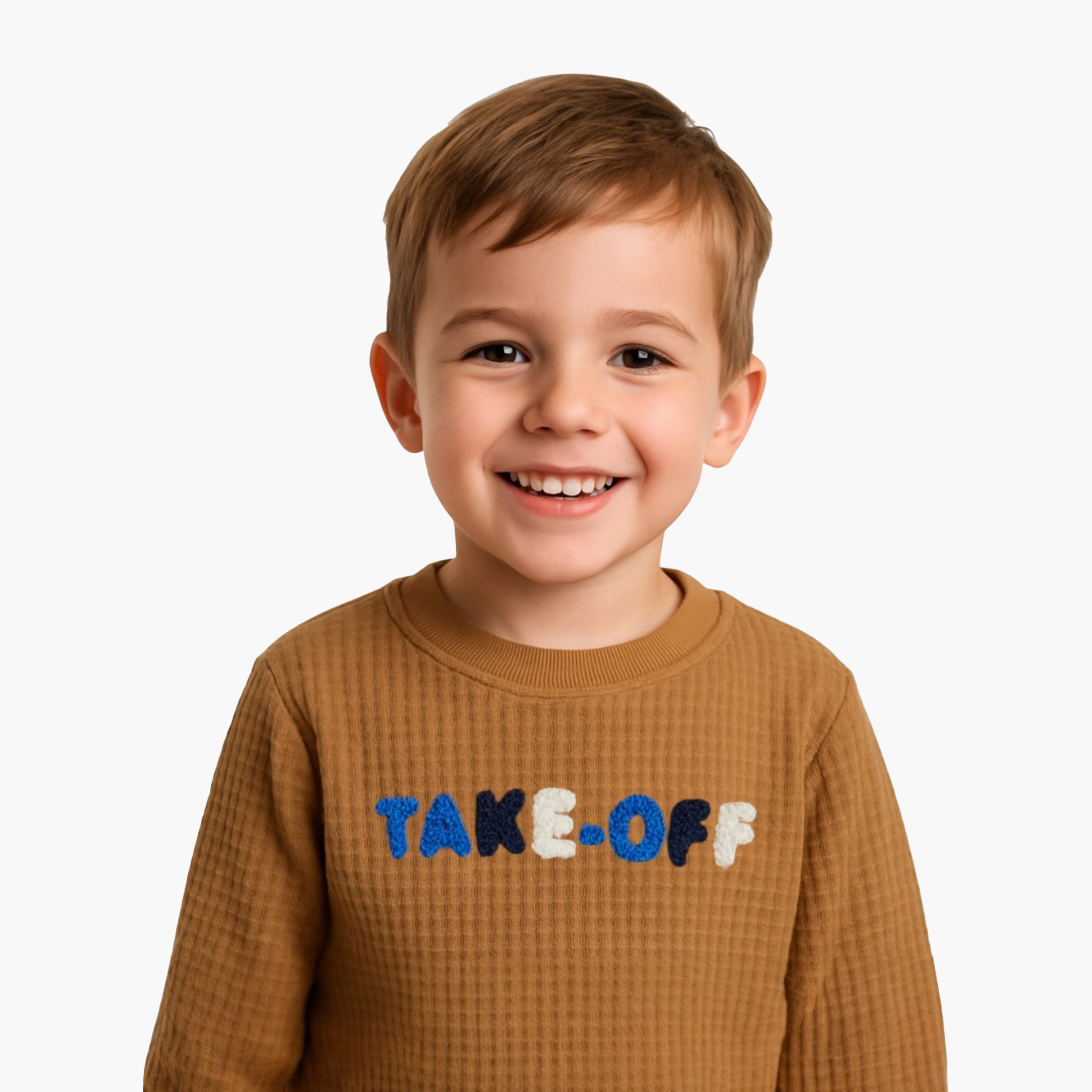 سويت شيرت منسوج بأكمام طويلة وبنطلون ركض قطعتين من ديركجي-cpkids-clothing-boys-winterwear-sets-image-3