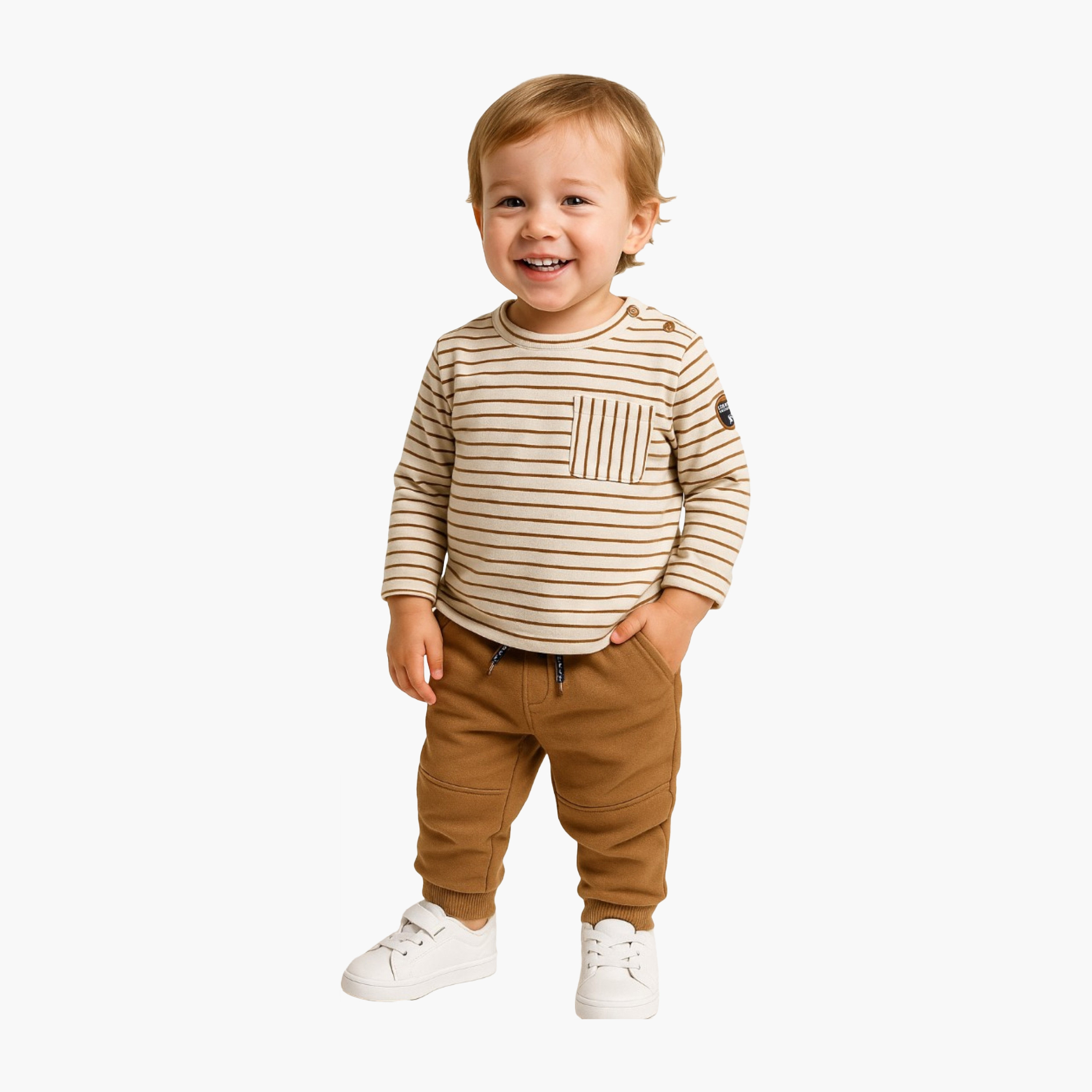 Dirkje 2-Piece Striped Long Sleeves Sweatshirt with Joggers-boys-clothing-setsandcoords-image-1