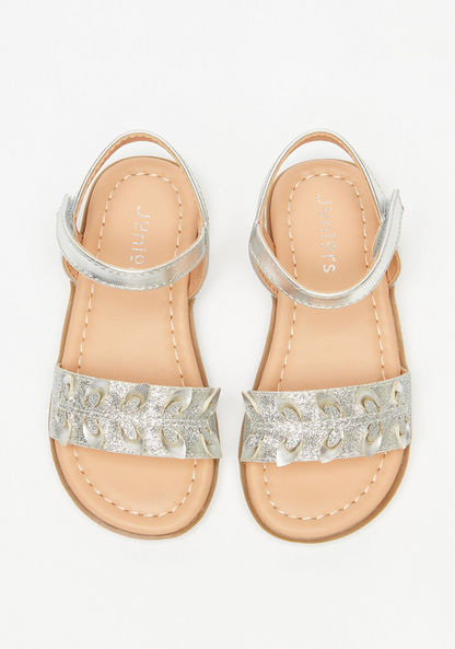 Juniors Glitter Sandals with Hook and Loop Closure-Girl%27s Sandals-image-0
