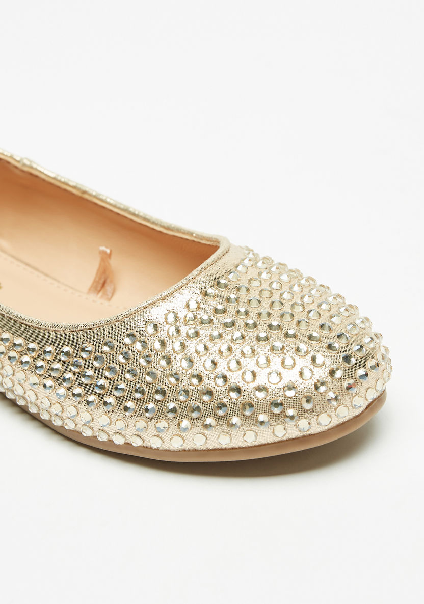 Little Missy Embellished Slip-On Ballerina Shoes-Girl%27s Ballerinas-image-4