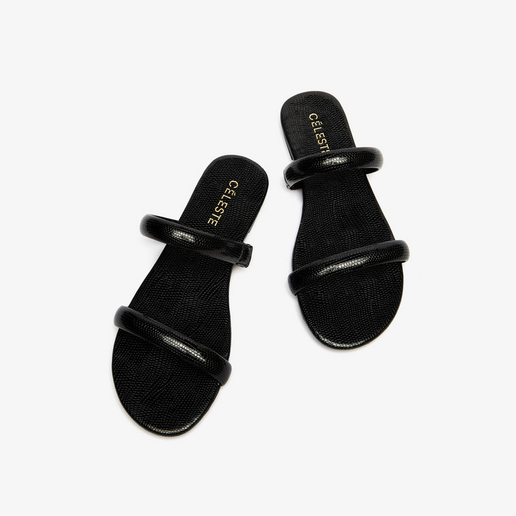 Celeste Women's Animal Textured Slip-On Slide Sandals