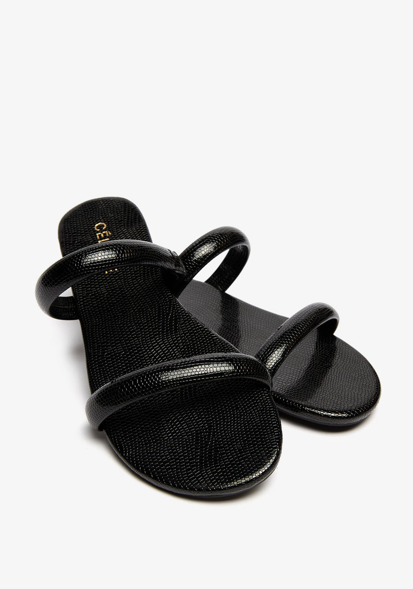 Celeste Women's Animal Textured Slip-On Slide Sandals-Women%27s Flat Sandals-image-3