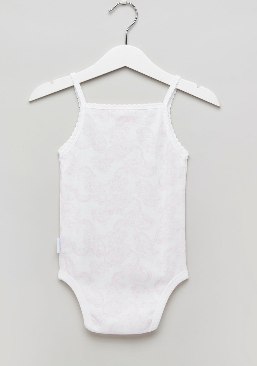 Giggles Printed Sleeveless Bodysuit with Lace Detail-Bodysuits-image-3