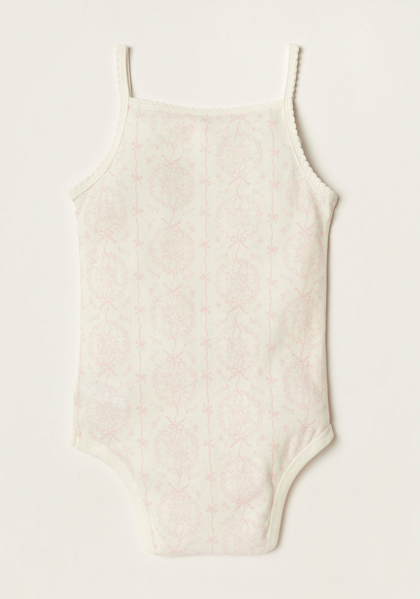 Giggles All-Over Printed Sleeveless Bodysuit with Bow Applique-Bodysuits-image-2