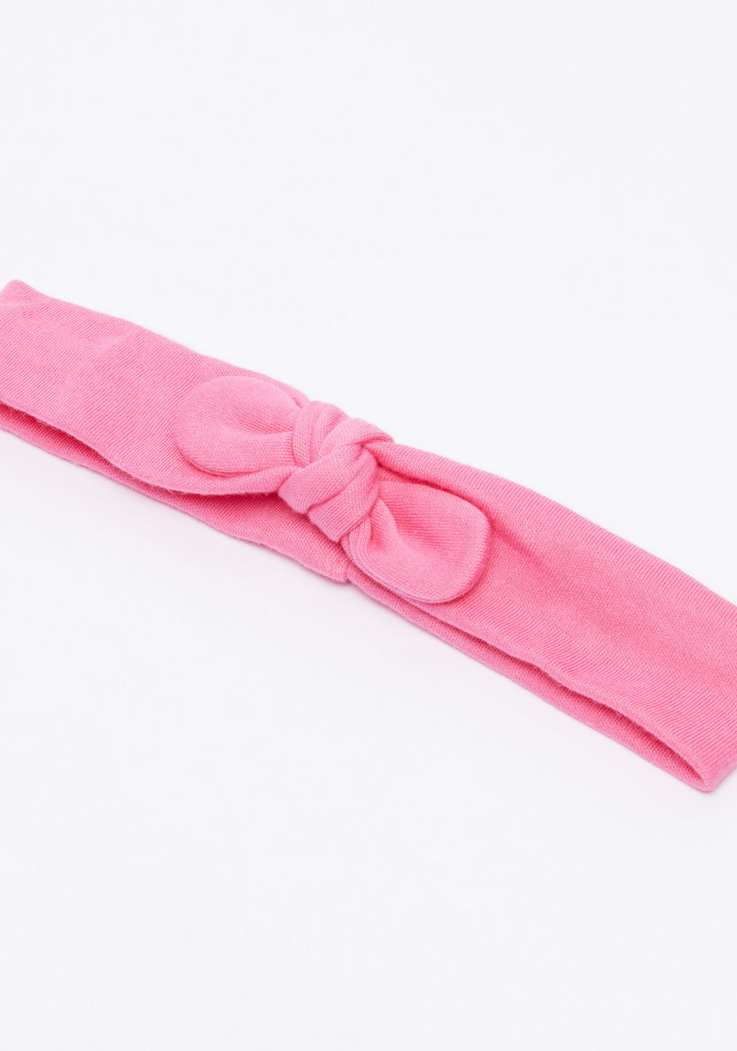 Giggles Textured Headband with Bow Applique-Hair Accessories-image-0