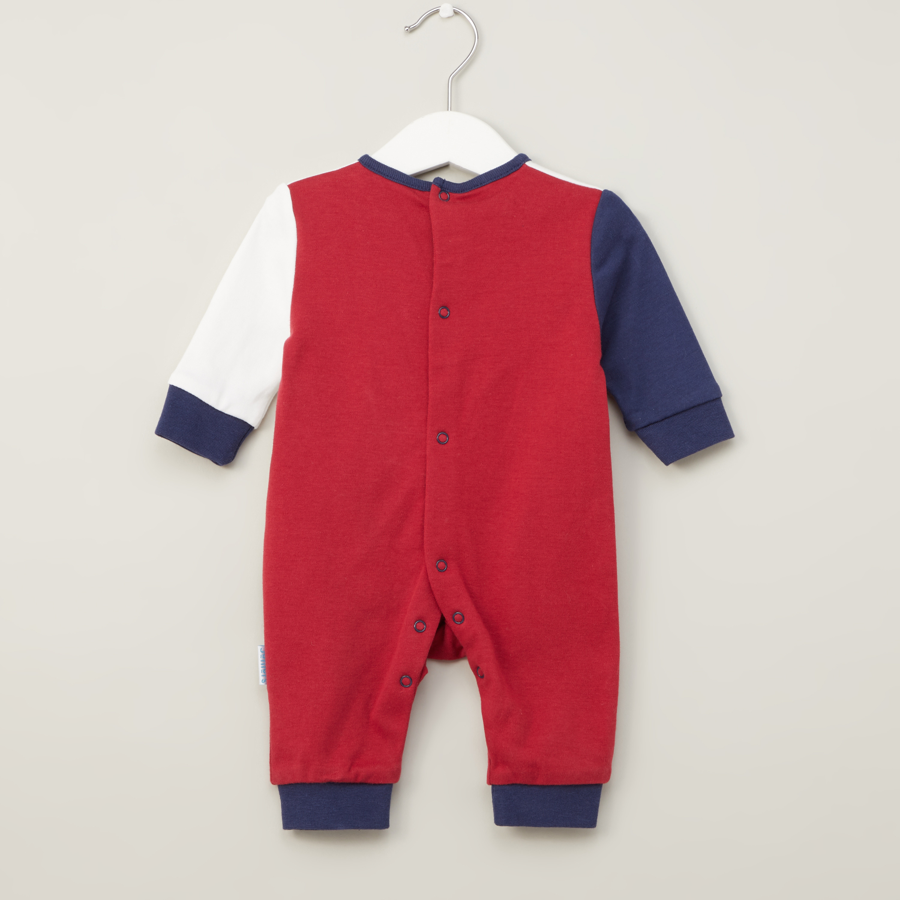 طقم نوم بارز الملمس بياقة مستديرة وأكمام طويلة من جونيورز-baby-boys-clothing-nightwear-sleepsuits-image-3