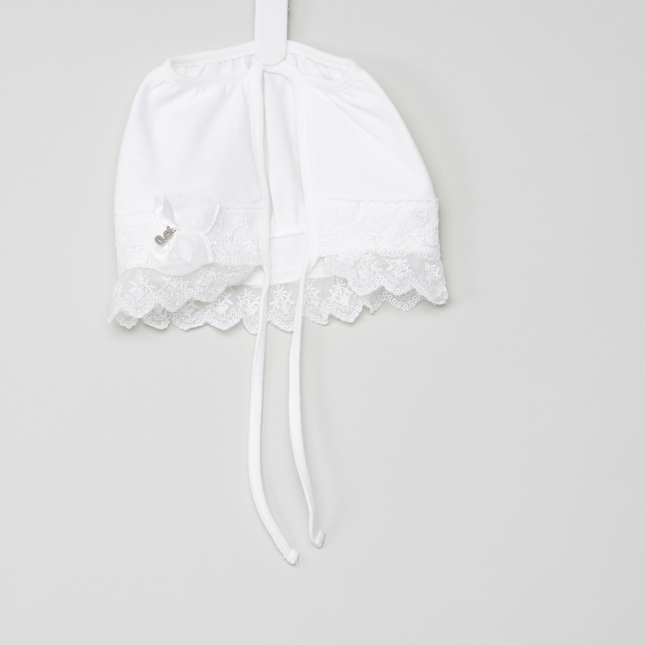 قبعة بونيه بتفاصيل دانتيل من جيجلز-baby-girls-accessories-caps-image-3