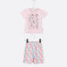 Juniors Printed Round Neck T-shirt with Shorts-Pyjama Sets-thumbnail-0