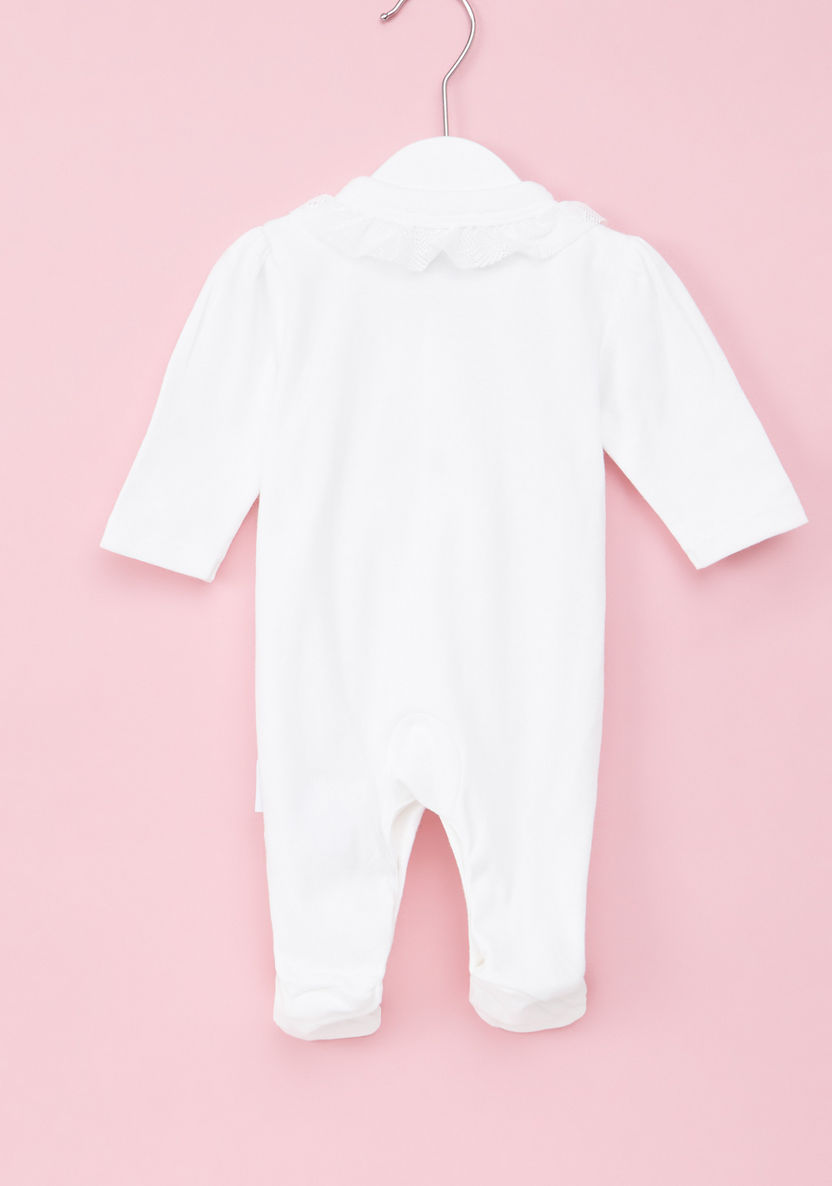Giggles Frill Detail Closed Feet Sleepsuit-Sleepsuits-image-2