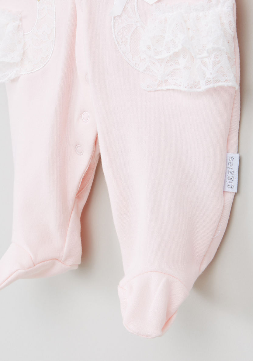 Giggles Lace Detail Closed Feet Sleepsuit-Sleepsuits-image-1