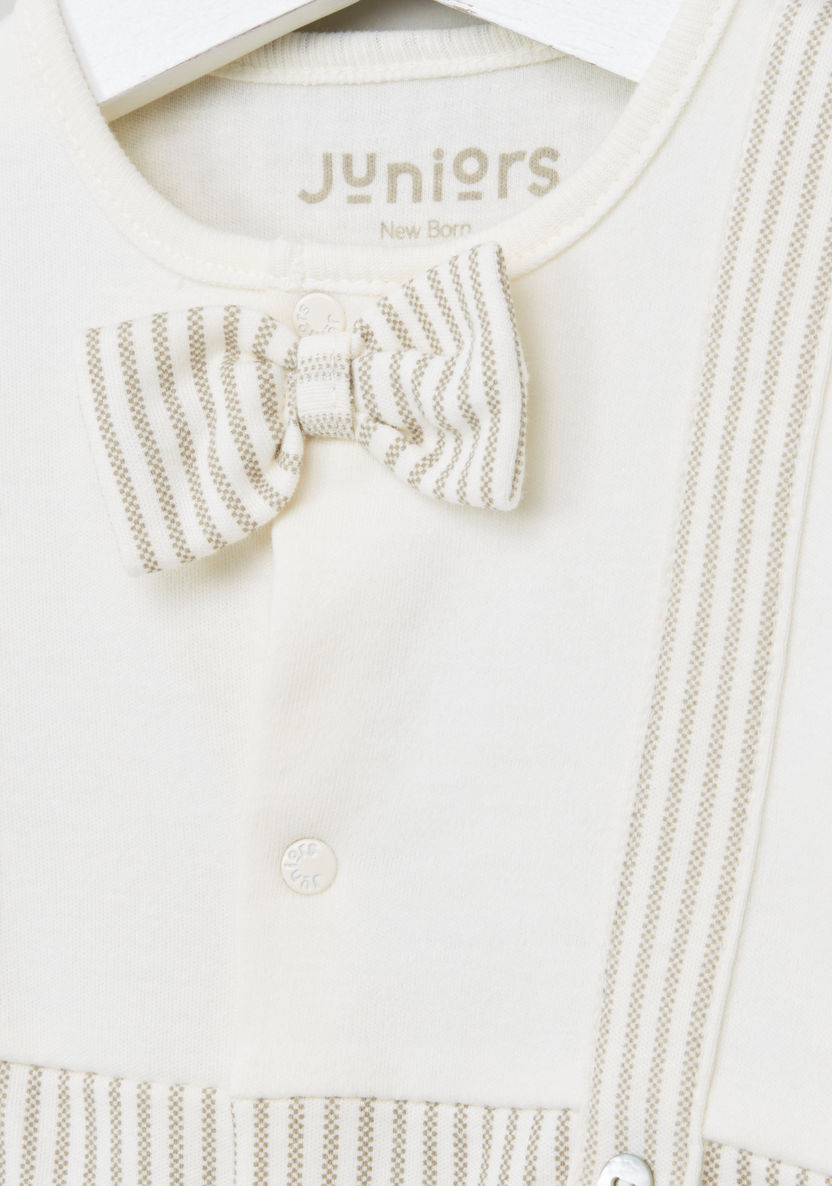 Juniors Printed Sleepsuit with Bow Detail-Sleepsuits-image-1