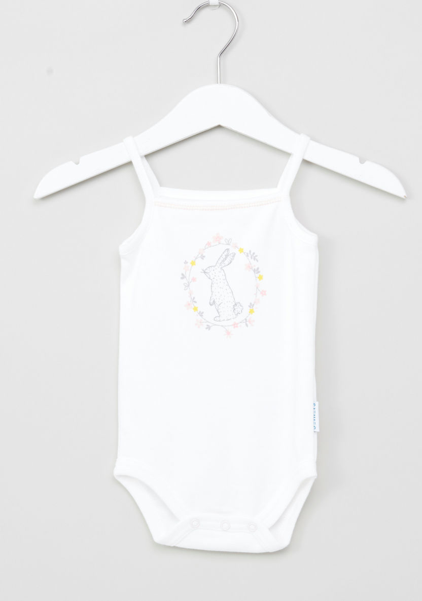 Juniors Printed Bodysuit with Spaghetti Straps-Bodysuits-image-0