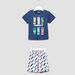 Juniors Graphic Printed T-shirt and Elasticated Shorts-Clothes Sets-thumbnail-0