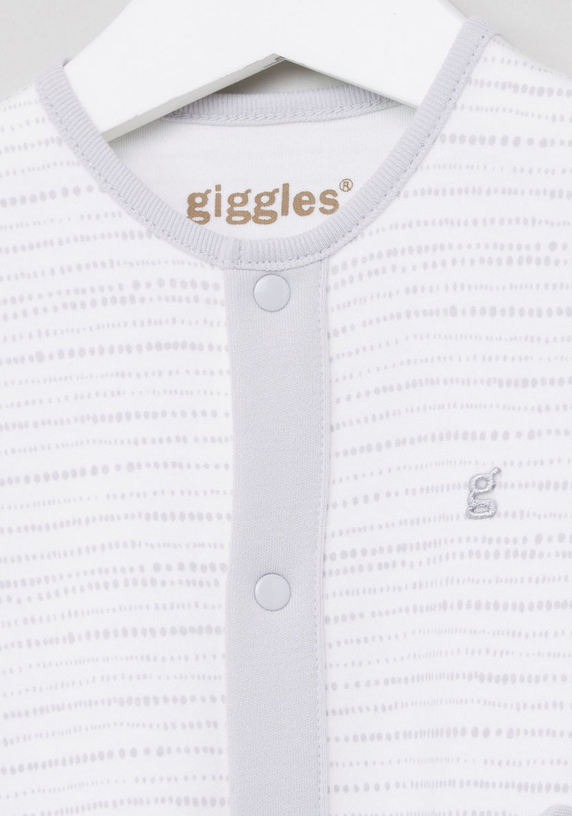 Giggles Striped Closed Feet Sleepsuit-Sleepsuits-image-1