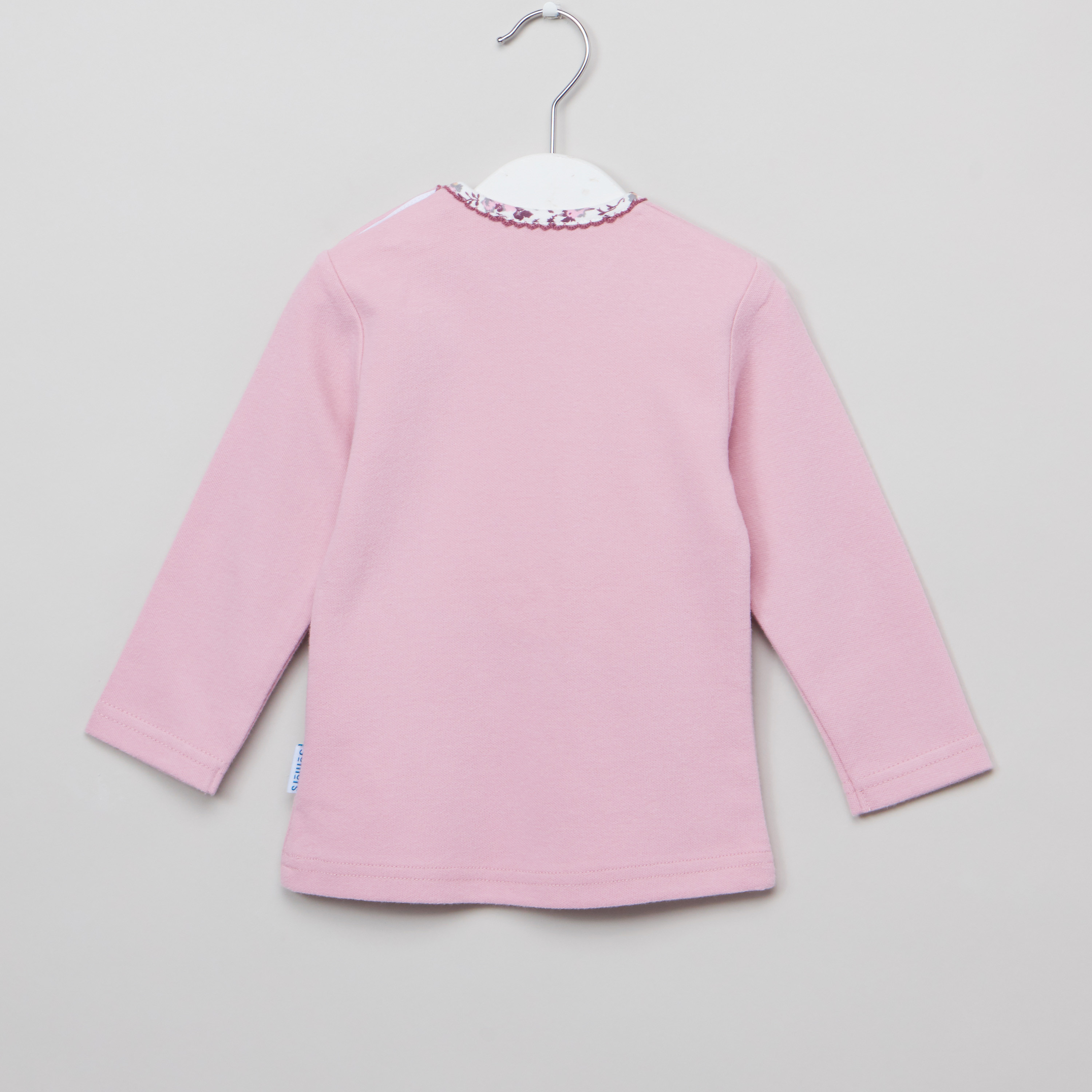 Juniors Embroidered T-shirt and Full Length Pyjama Set-baby-girls-clothing-nightwear-pyjamasets-image-4