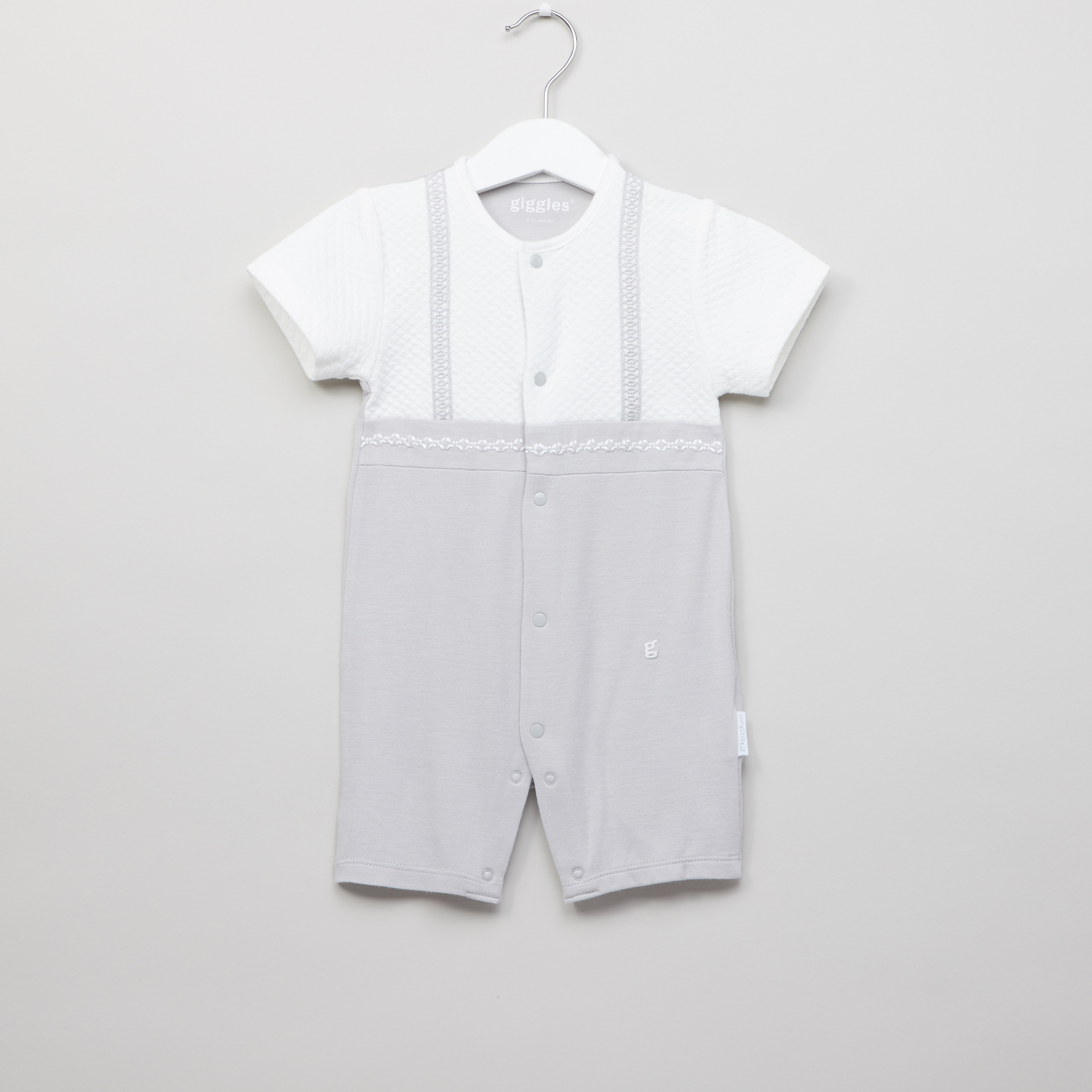 رومبر مطرز بأكمام قصيرة من جيجلز-baby-girls-clothing-rompers-image-1