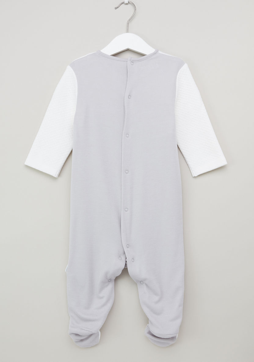 Giggles Embroidered Sleepsuit with Long Sleeves-Sleepsuits-image-2