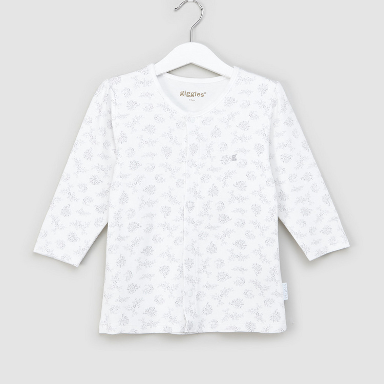 Giggles Floral Print Shirt and Pyjama Set