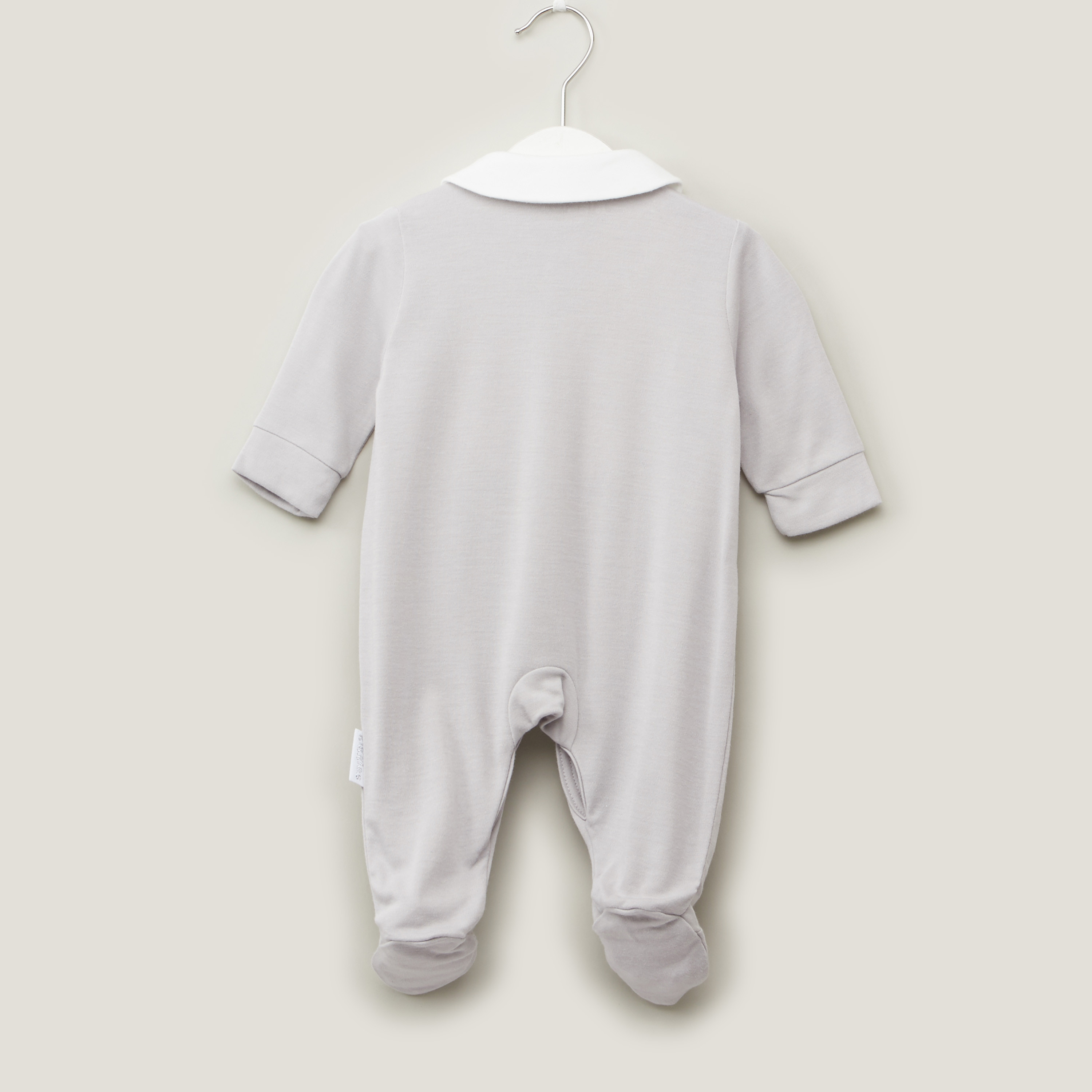 Giggles Textured Closed Feet Sleepsuit with Long Sleeves-baby-boys-clothing-nightwear-sleepsuits-image-4