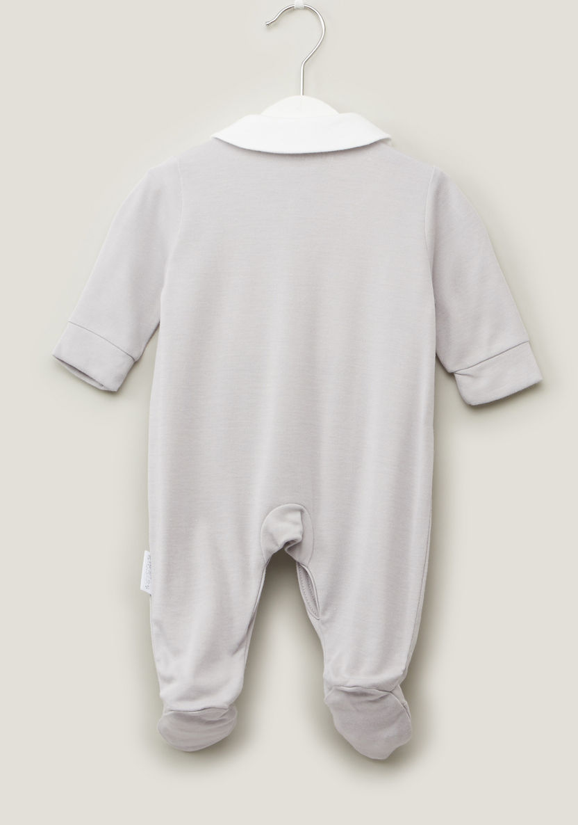 Giggles Textured Closed Feet Sleepsuit with Long Sleeves-Sleepsuits-image-3