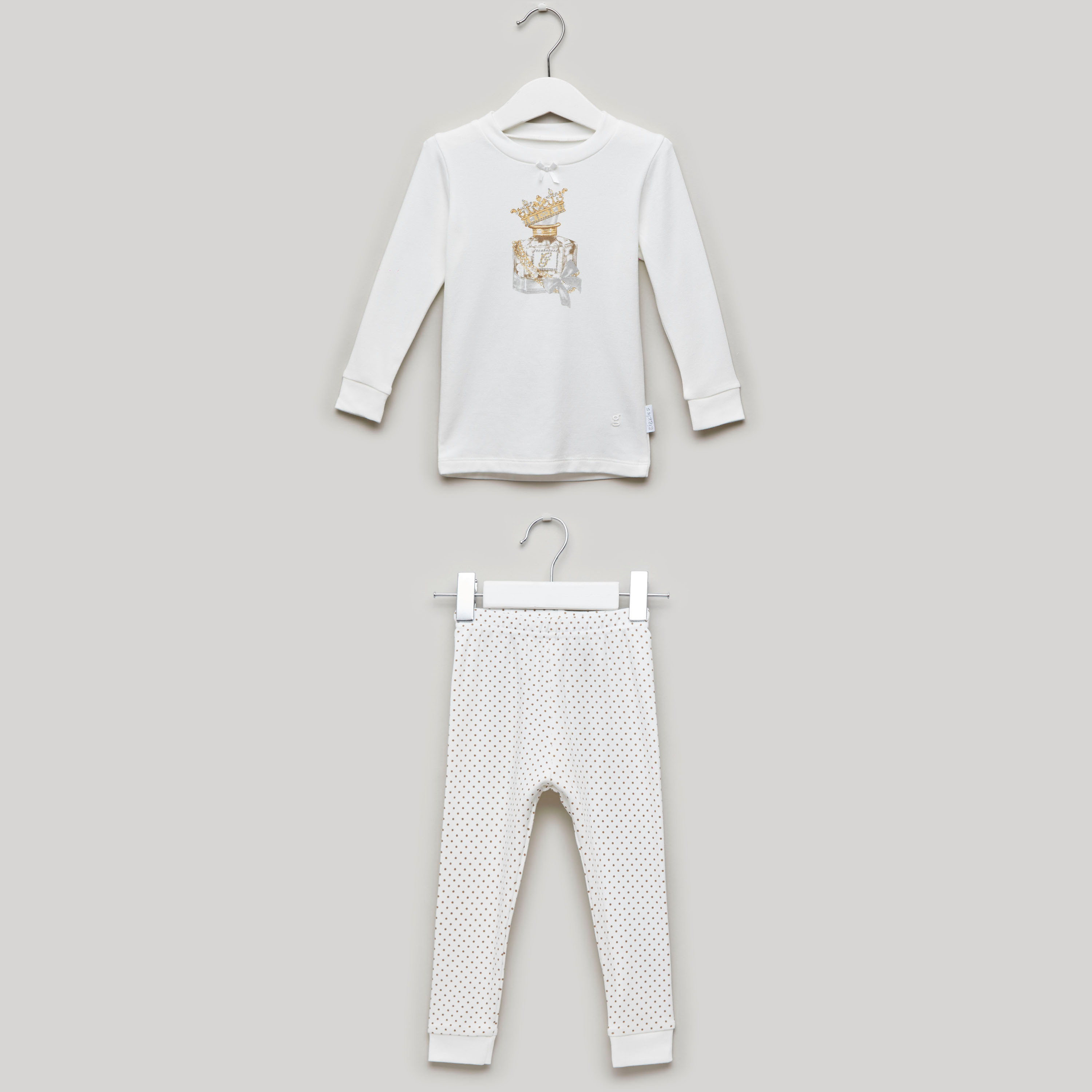 Giggles Graphic Print T-shirt and Full Length Pyjama Set-baby-boys-clothing-nightwear-pyjamasets-image-1