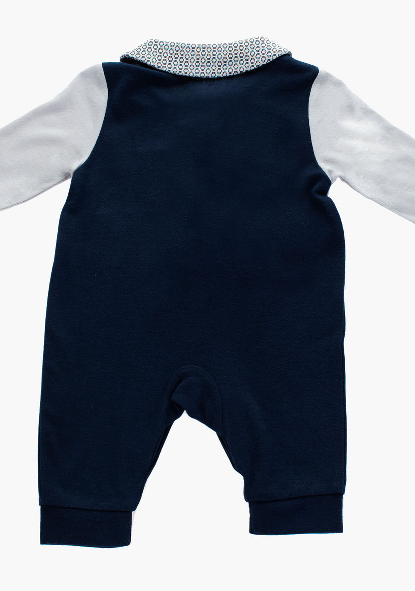 Giggles Solid Open Feet Sleepsuit with Long Sleeves-Sleepsuits-image-2