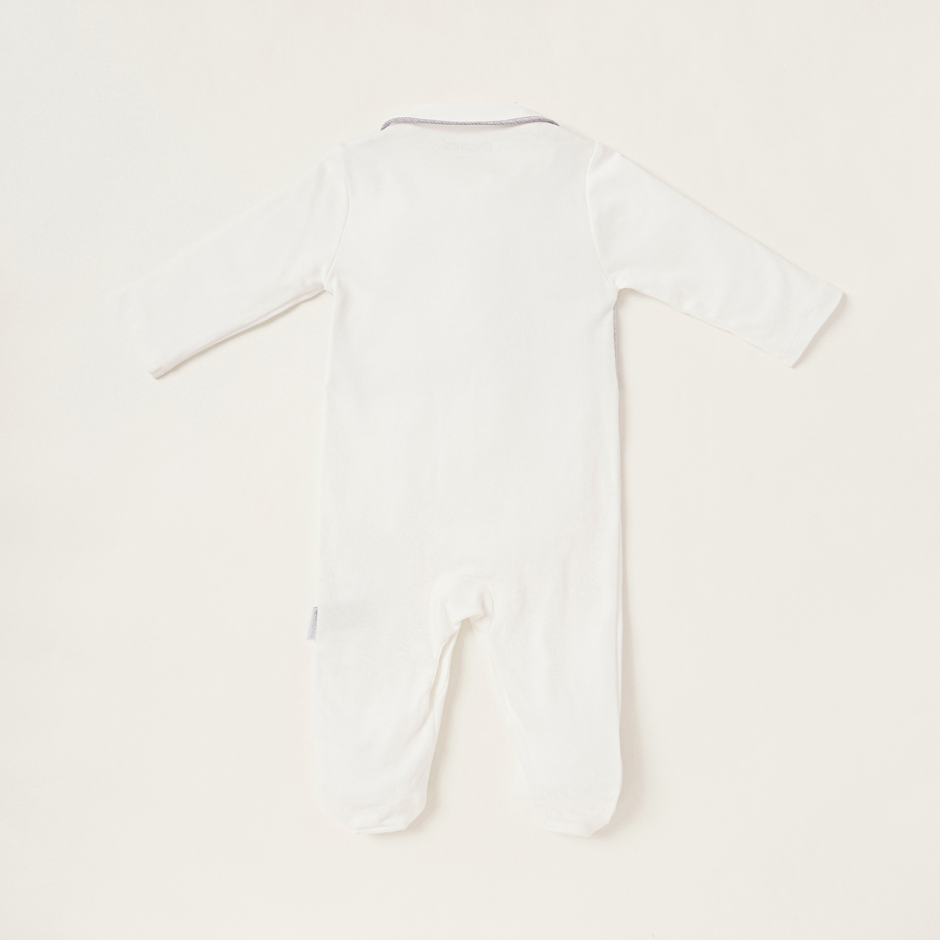 Giggles Solid Closed Feet Sleepsuit with Neck Tie and Long Sleeves-baby-boys-clothing-nightwear-sleepsuits-image-4