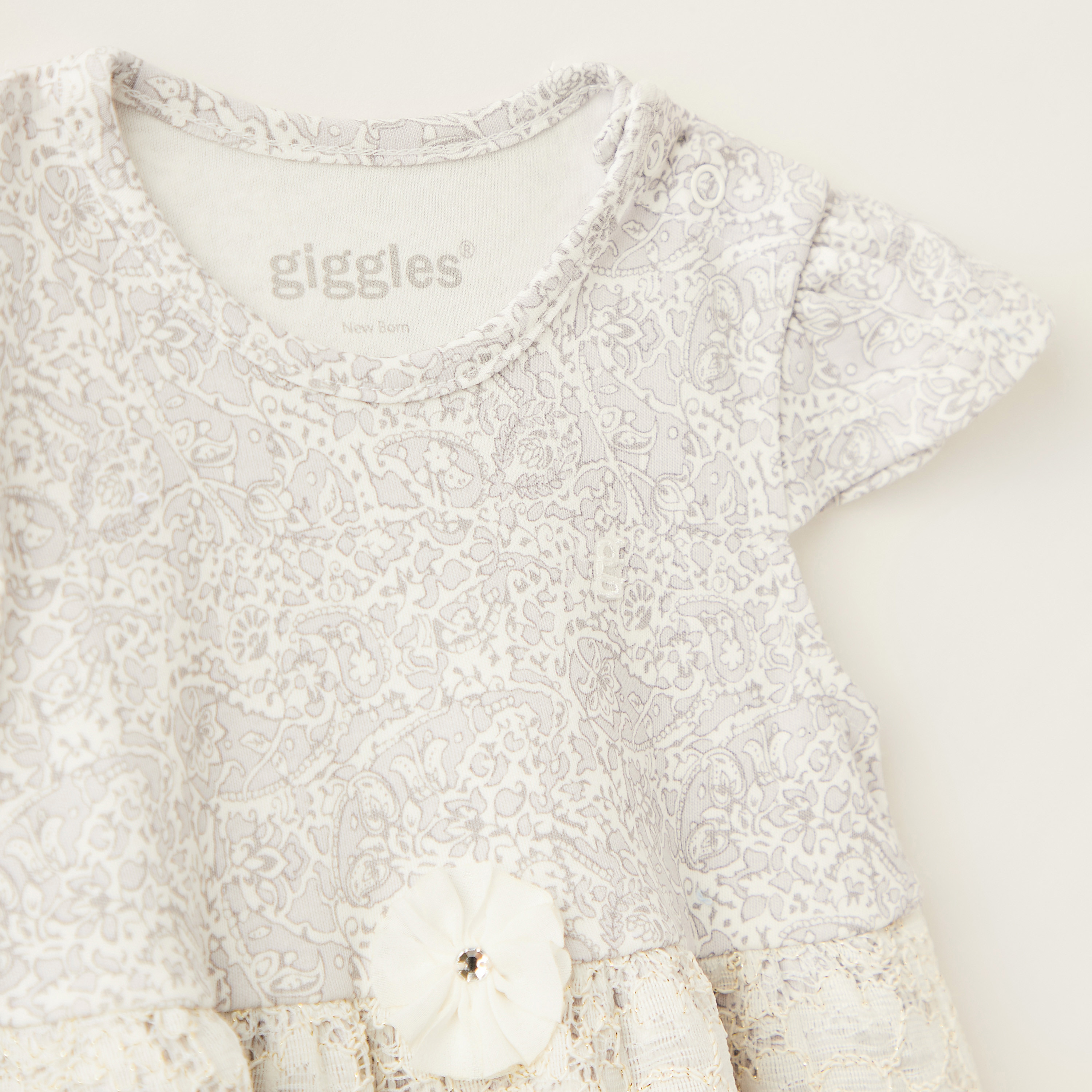 Giggles Printed Round Neck Dress with Lace Detailing-baby-girls-clothing-dressesandjumpsuits-image-2
