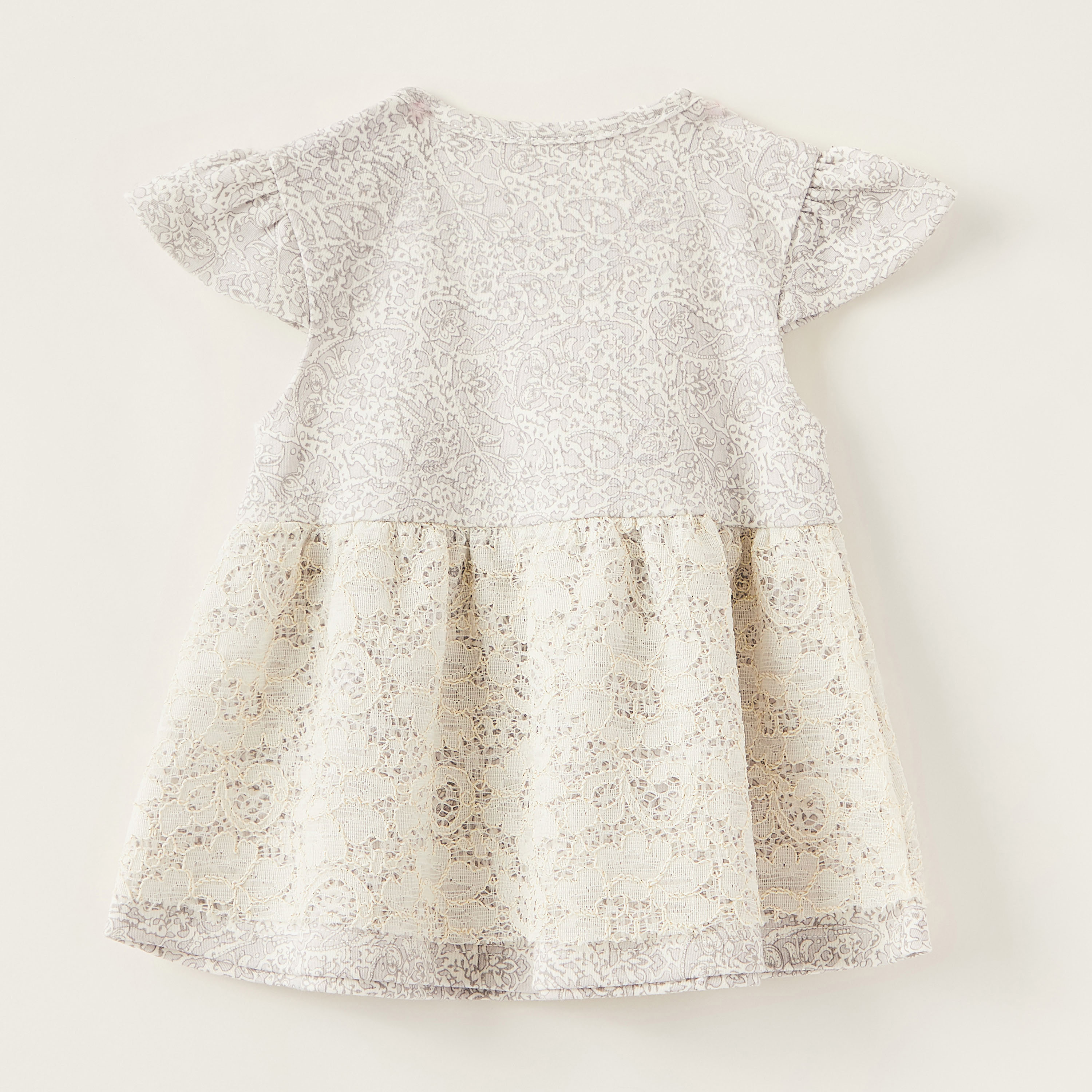 Giggles Printed Round Neck Dress with Lace Detailing-baby-girls-clothing-dressesandjumpsuits-image-4