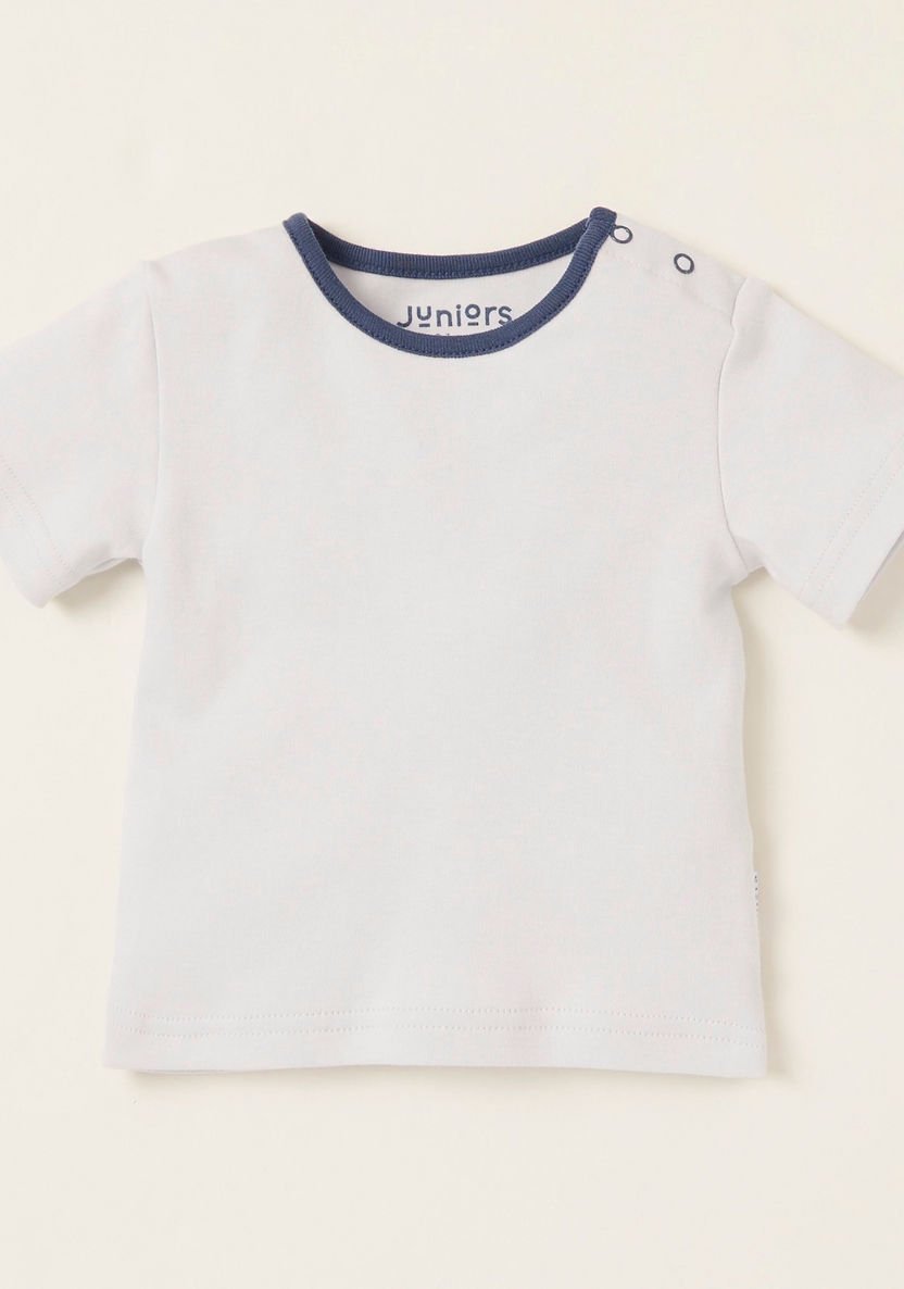 Juniors Round Neck T-shirt and Dungaree Set-Rompers%2C Dungarees and Jumpsuits-image-2