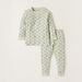 Giggles Floral Print T-shirt and Full Length Pyjama Set-Pyjama Sets-thumbnail-0