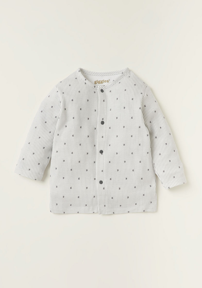 Giggles Printed Shirt and Full Length Pyjama Set-Pyjama Sets-image-1