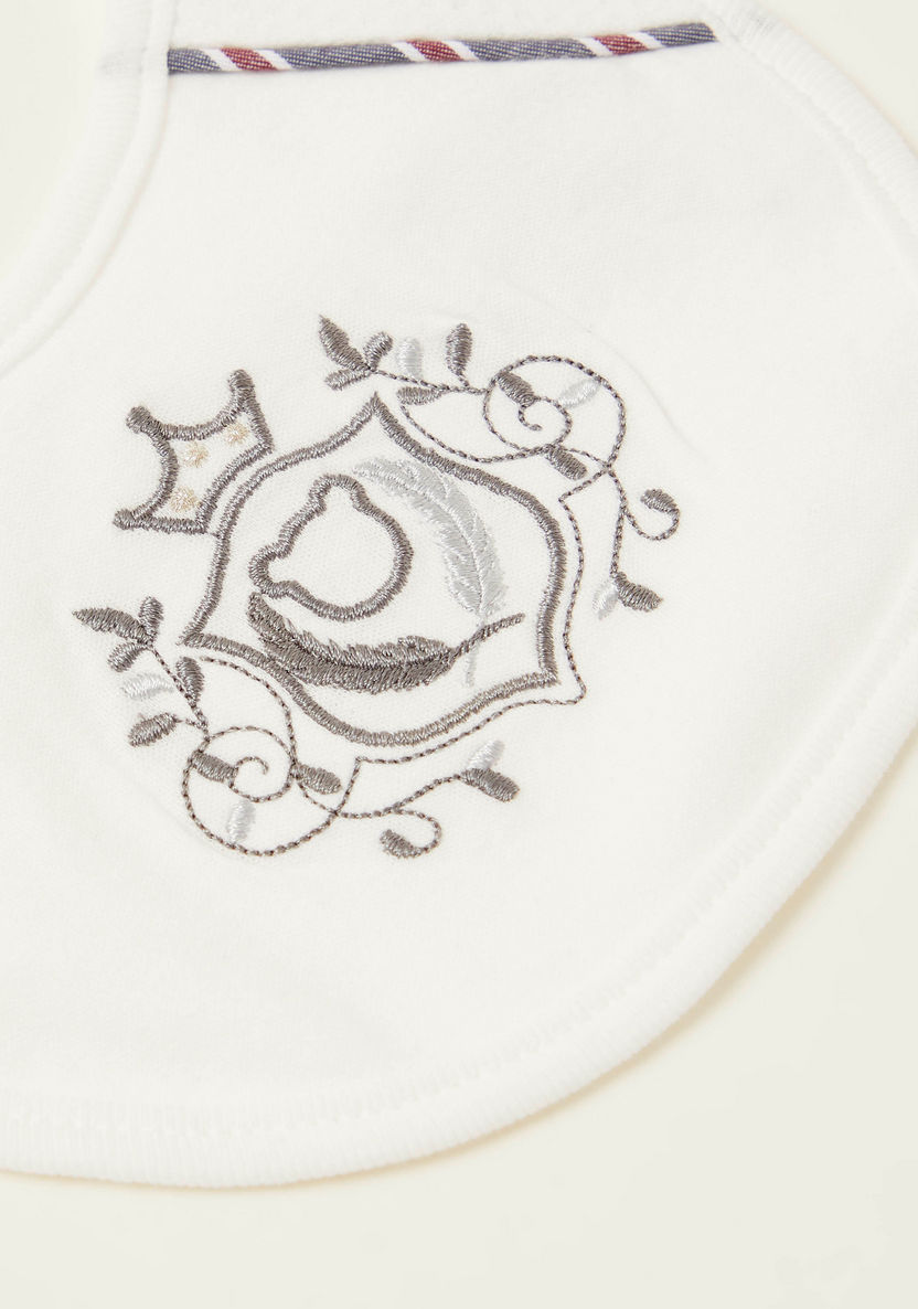 Giggles Embroidered Bib with Press Button Closure-Bibs and Burp Cloths-image-1