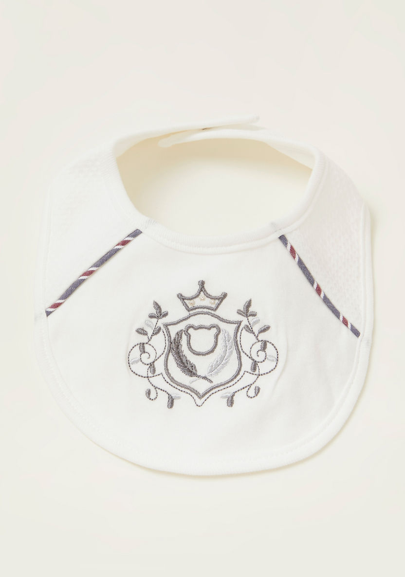 Giggles Embroidered Bib with Press Button Closure-Bibs and Burp Cloths-image-3