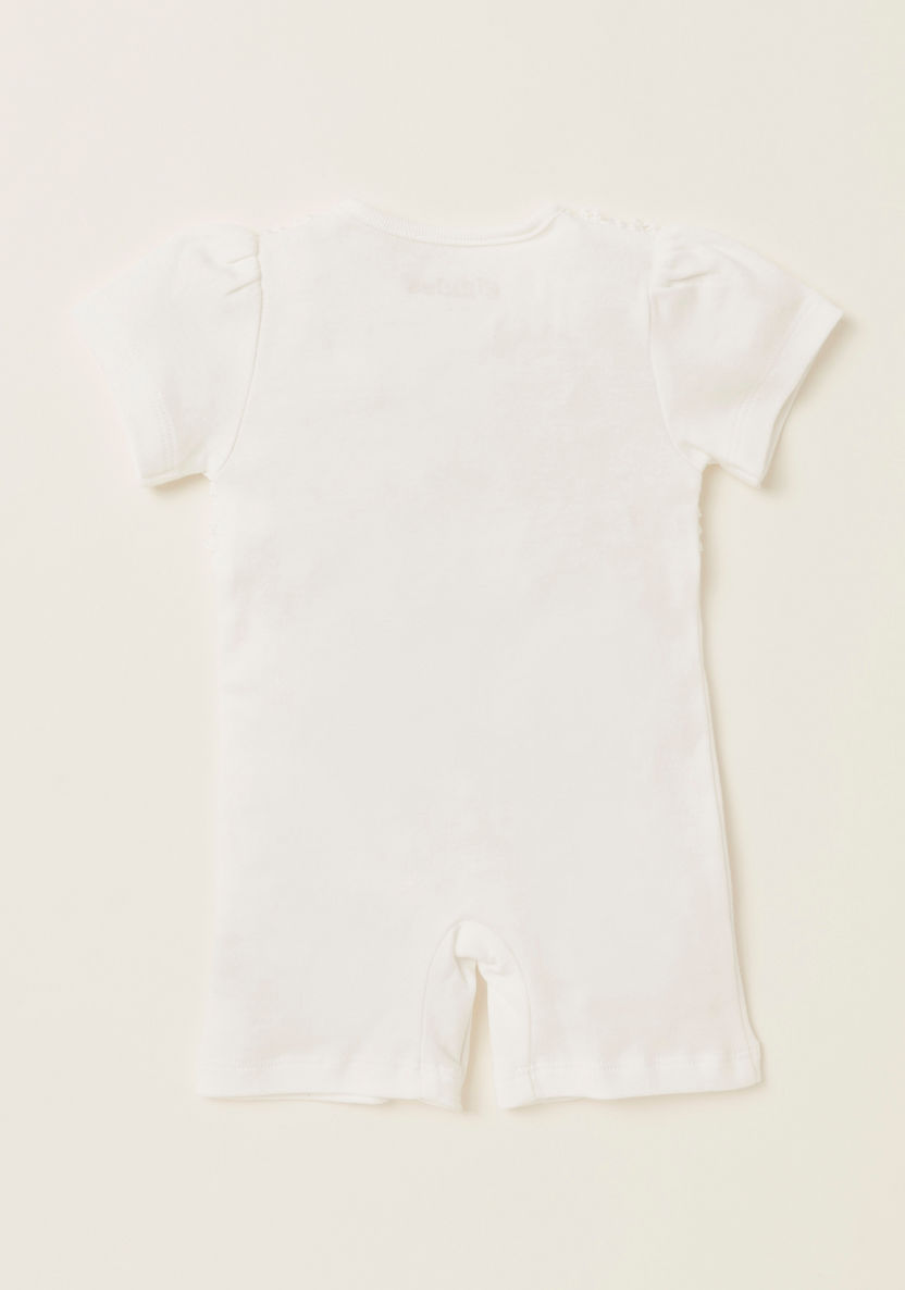 Giggles Solid Romper with Round Neck and Lace Inserts-Rompers%2C Dungarees and Jumpsuits-image-3