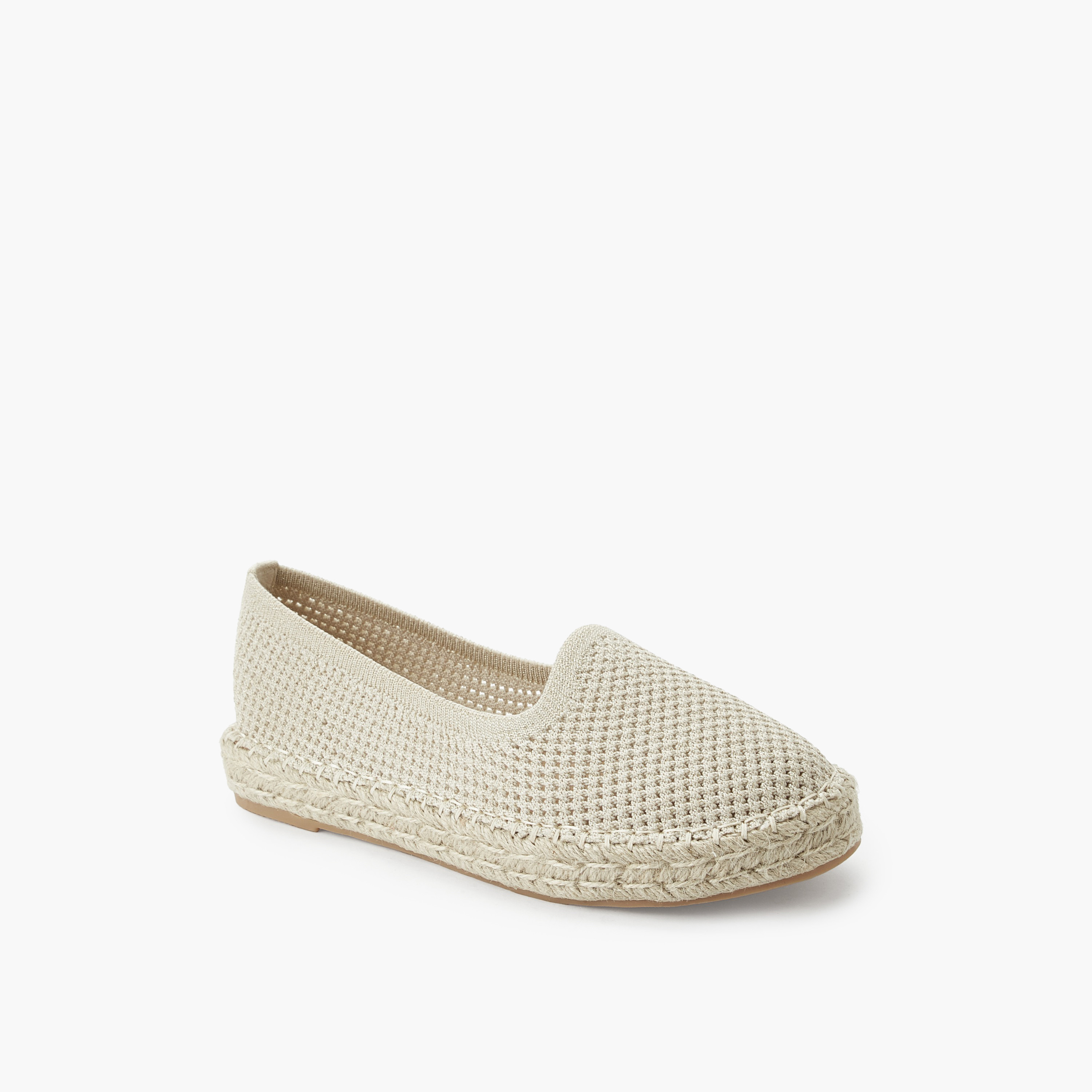 Peppermint Women Textured Espadrille Loafers-women-shoes-flats-loafers-image-2