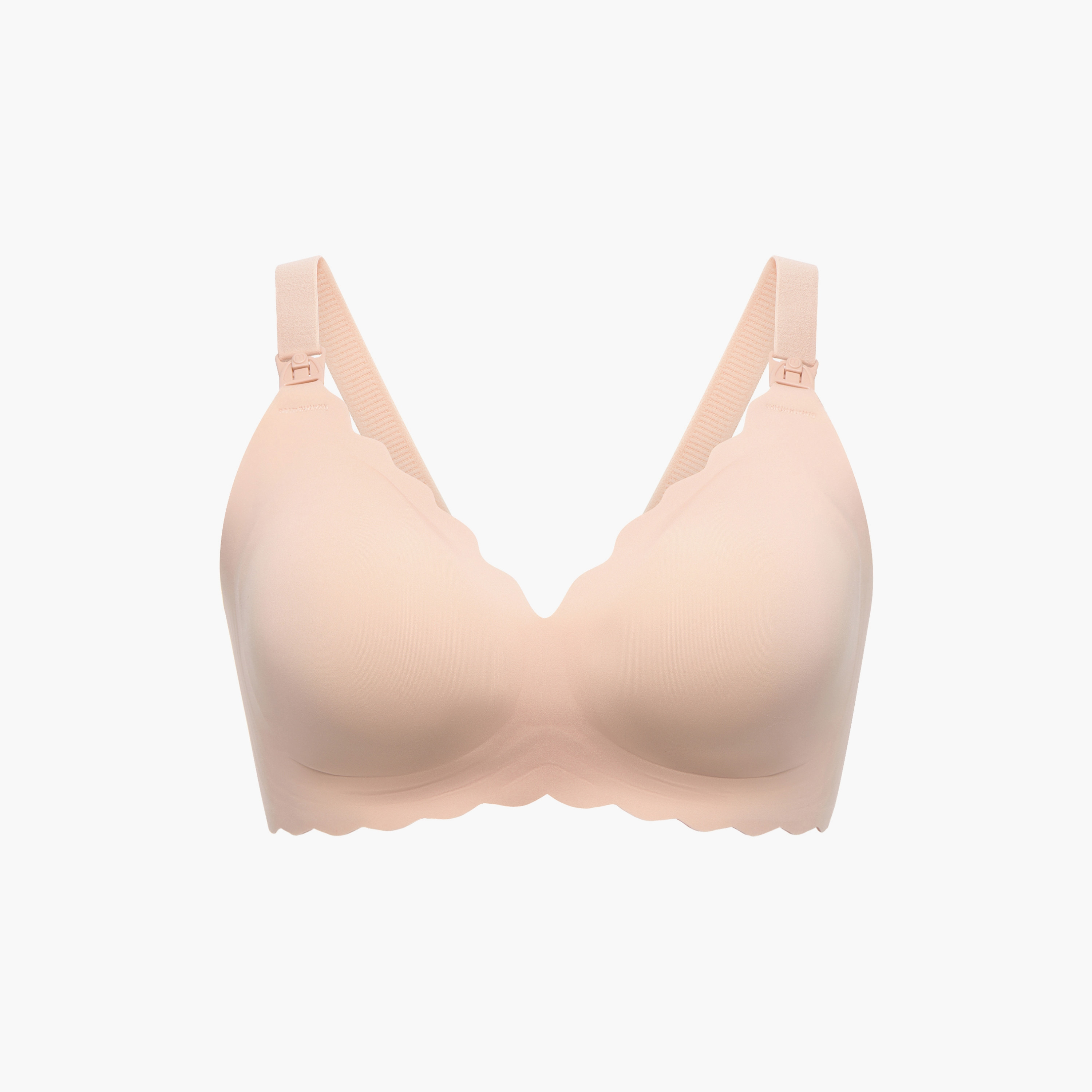 Momcozy Seamless Support Floral Nursing Bra - Beige & Oyster Pink-baby-maternalcare-maternitywear-image-1