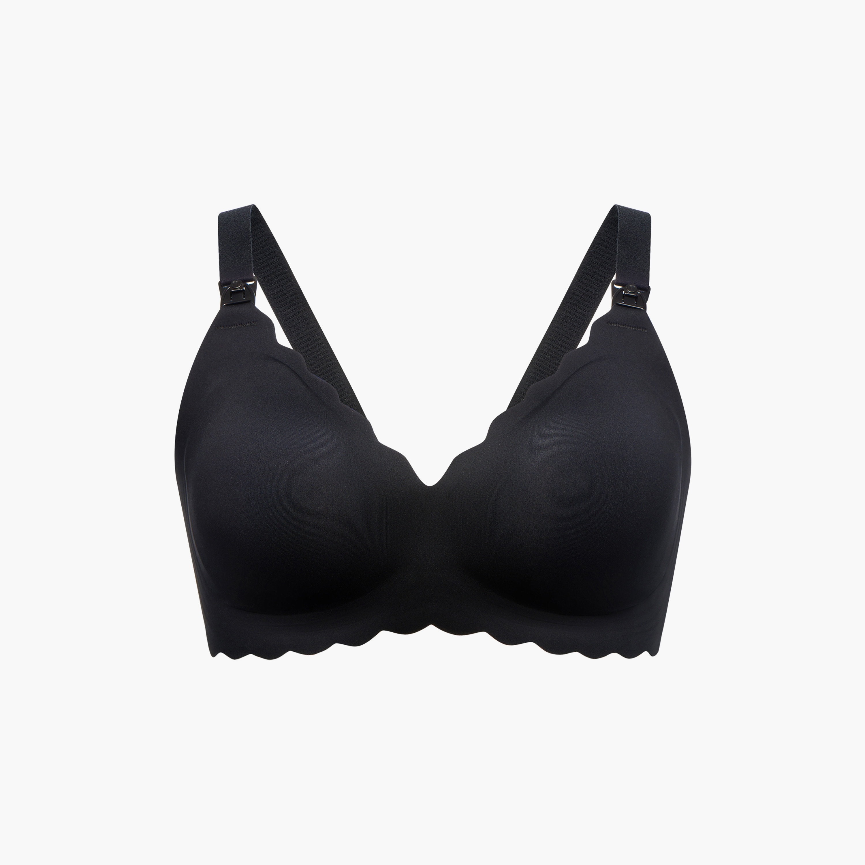 Momcozy Seamless Support Floral Nursing Bra - Black-baby-maternalcare-maternitywear-image-1